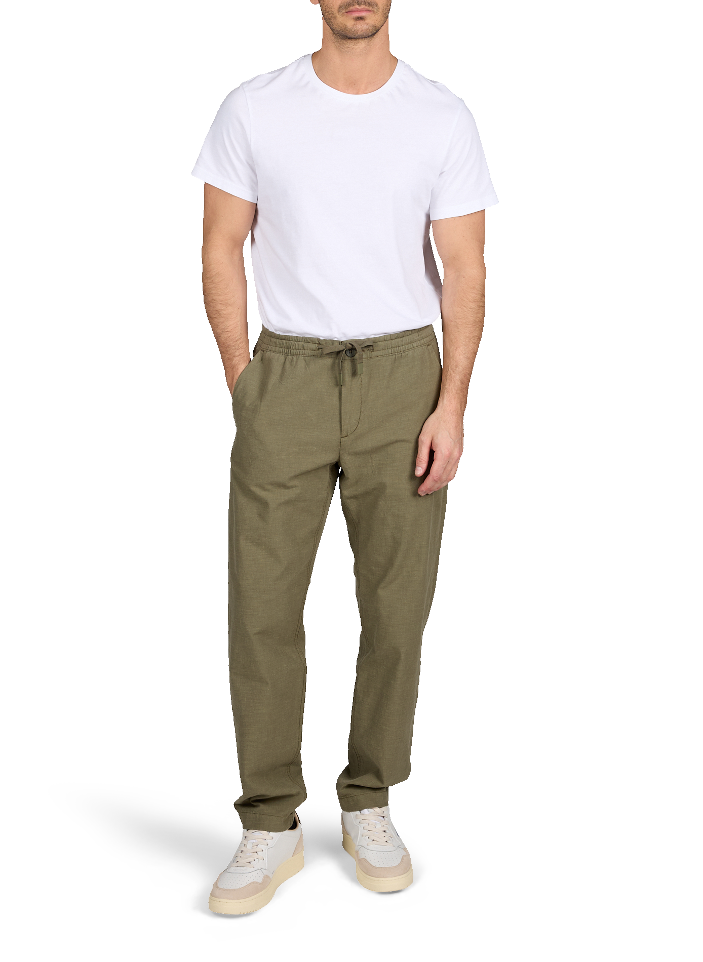 Cotton drawstring pants TIMBERLAND Khaki