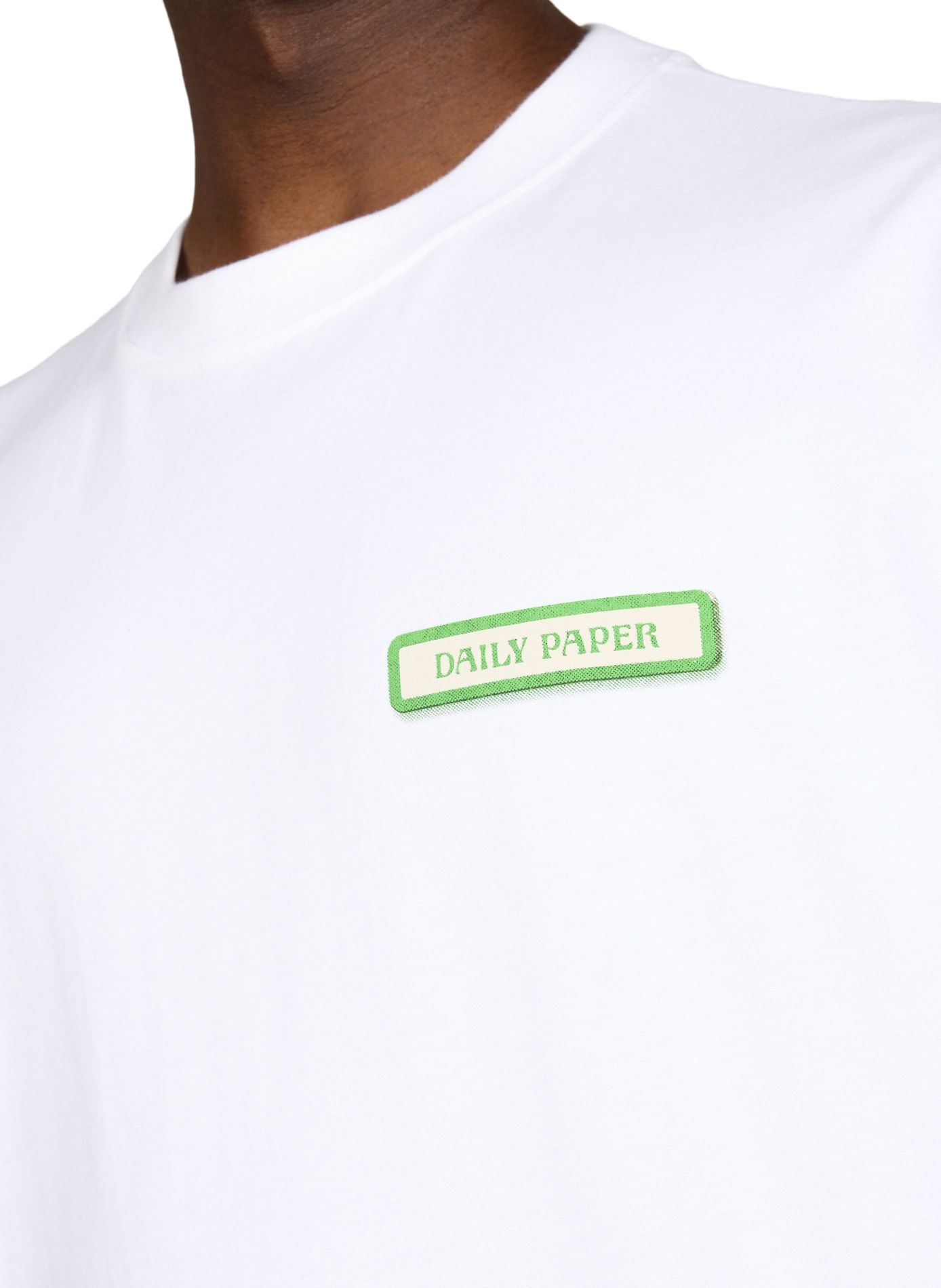 T-shirt imprimé col rond en coton DAILY PAPER Blanc
