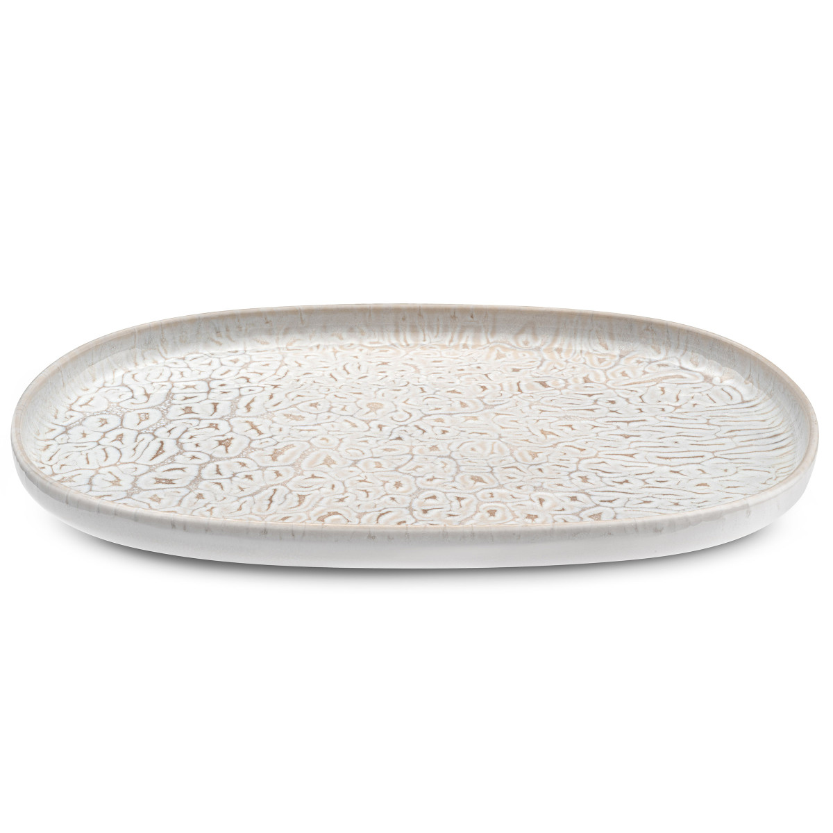 Explore - assiette ovales à steak ou à burger (lot de 4) MEDARD DE NOBLAT Beige