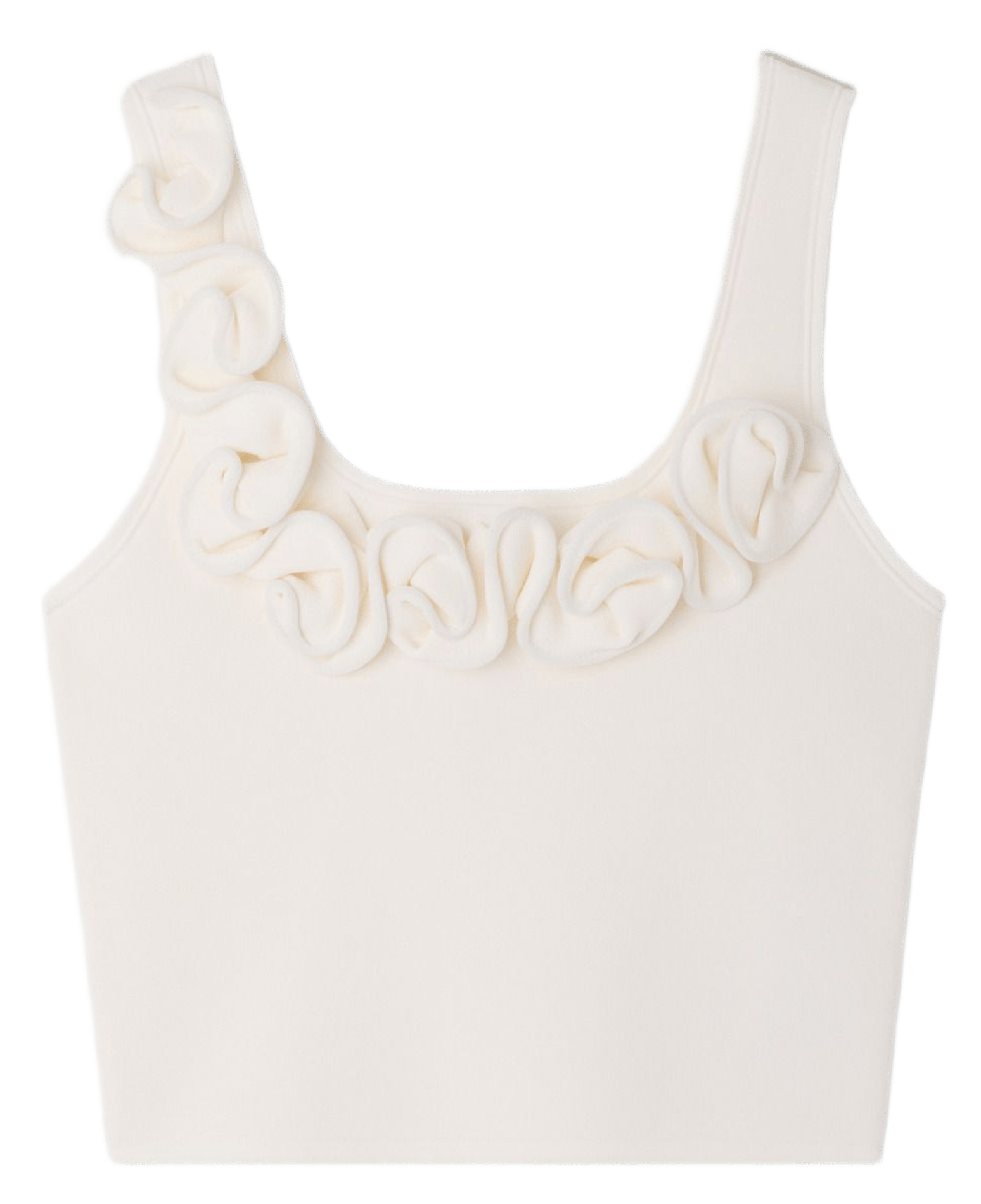 Top court moulant en maille SANDRO Blanc