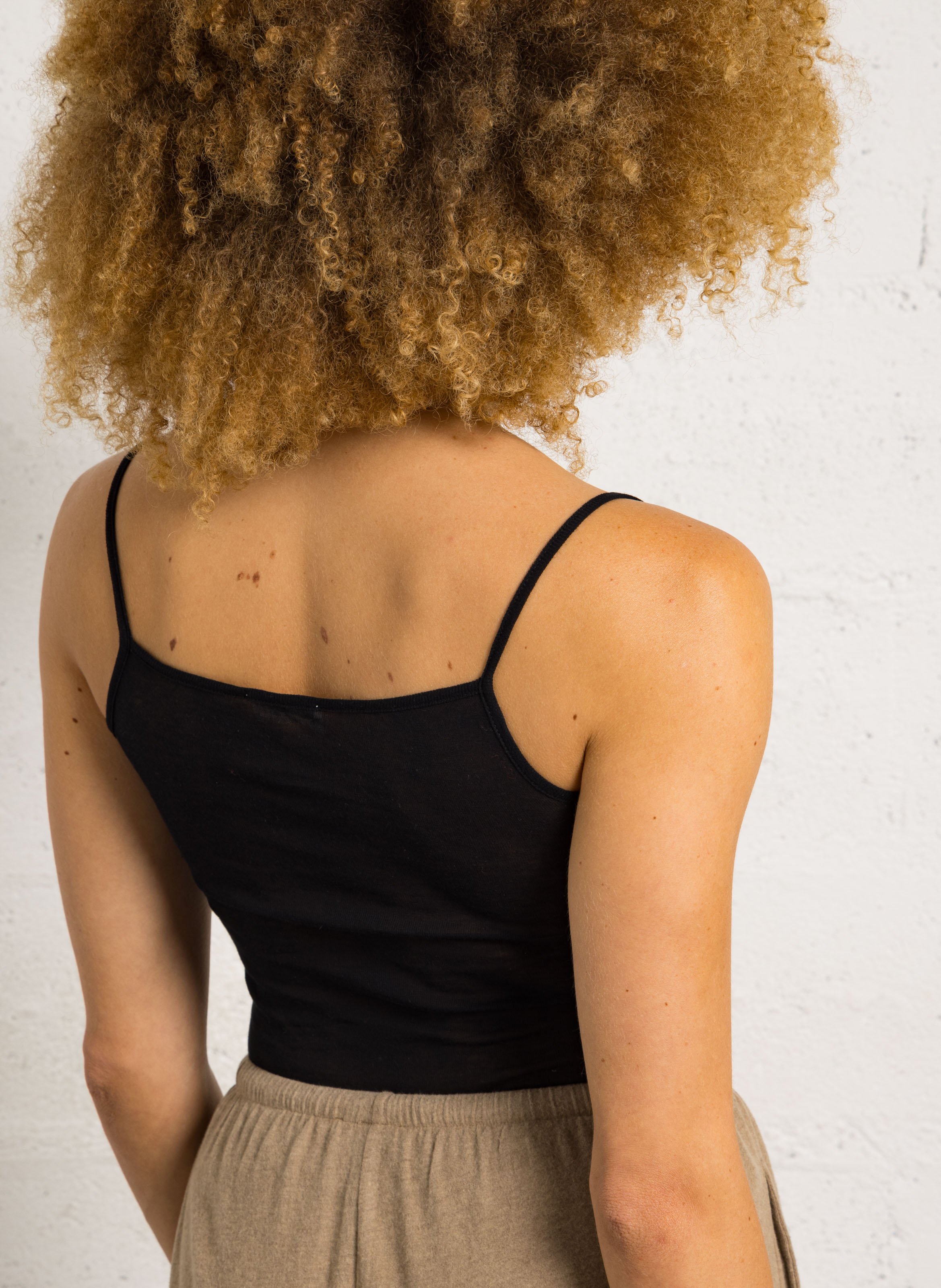 Débardeur col rond en coton massachusetts | Noir AMERICAN VINTAGE Femme