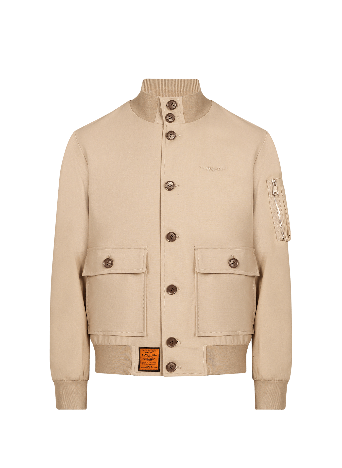 Bomber à col montant BOMBERS ORIGINAL Beige