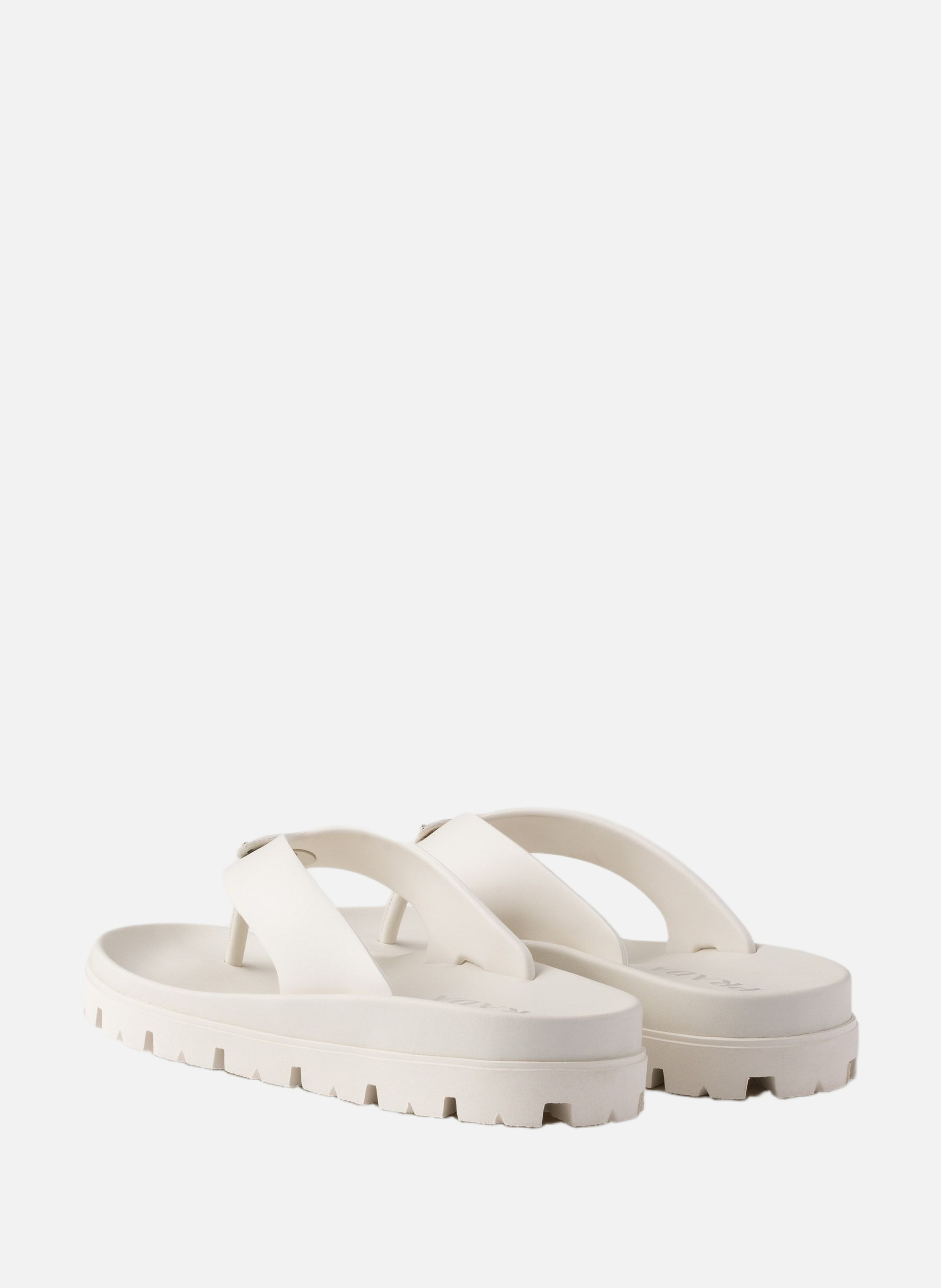 Tongs en gomme PRADA Beige