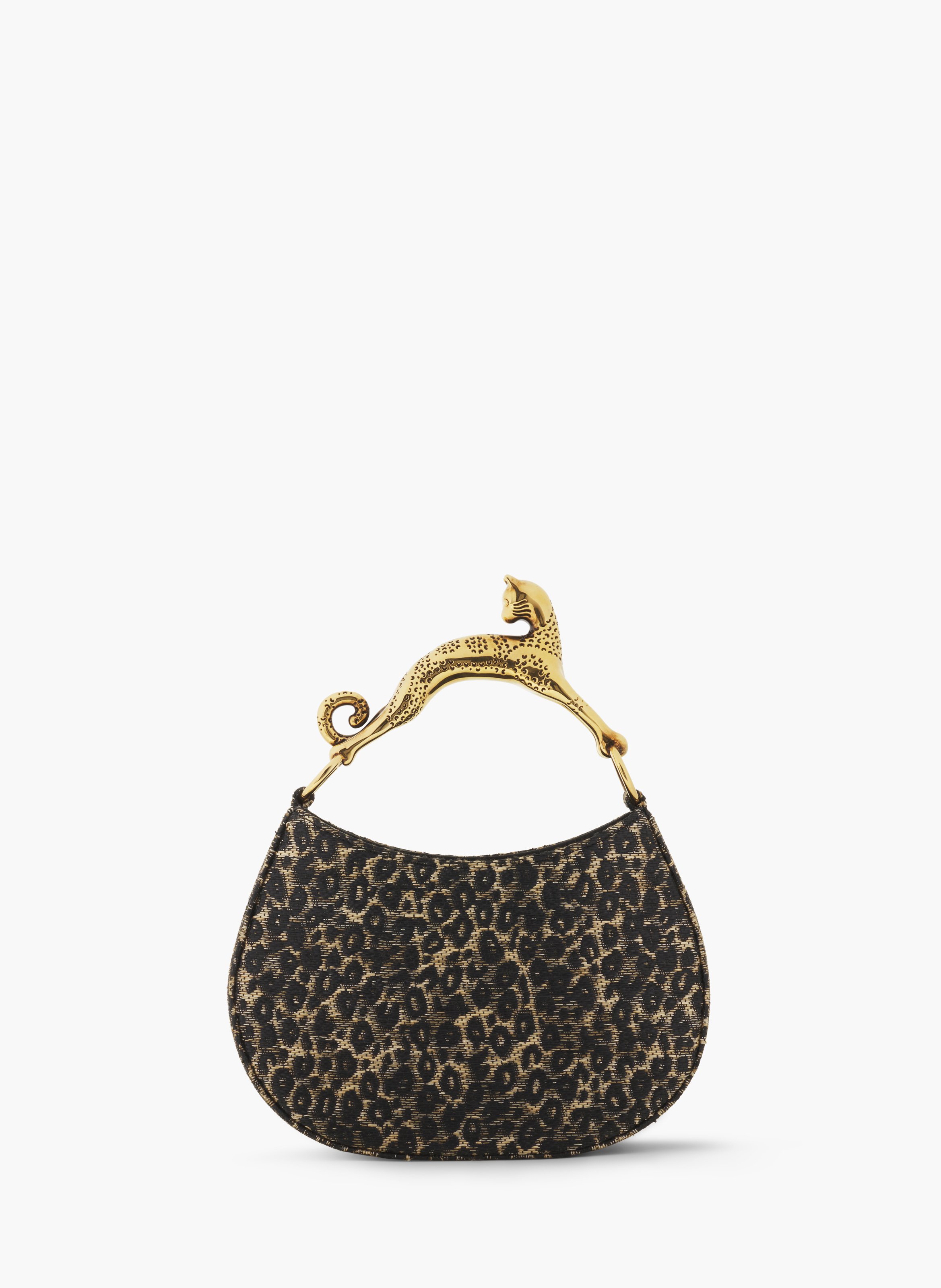 Sac hobo cat en imprimée léopard LANVIN Beige
