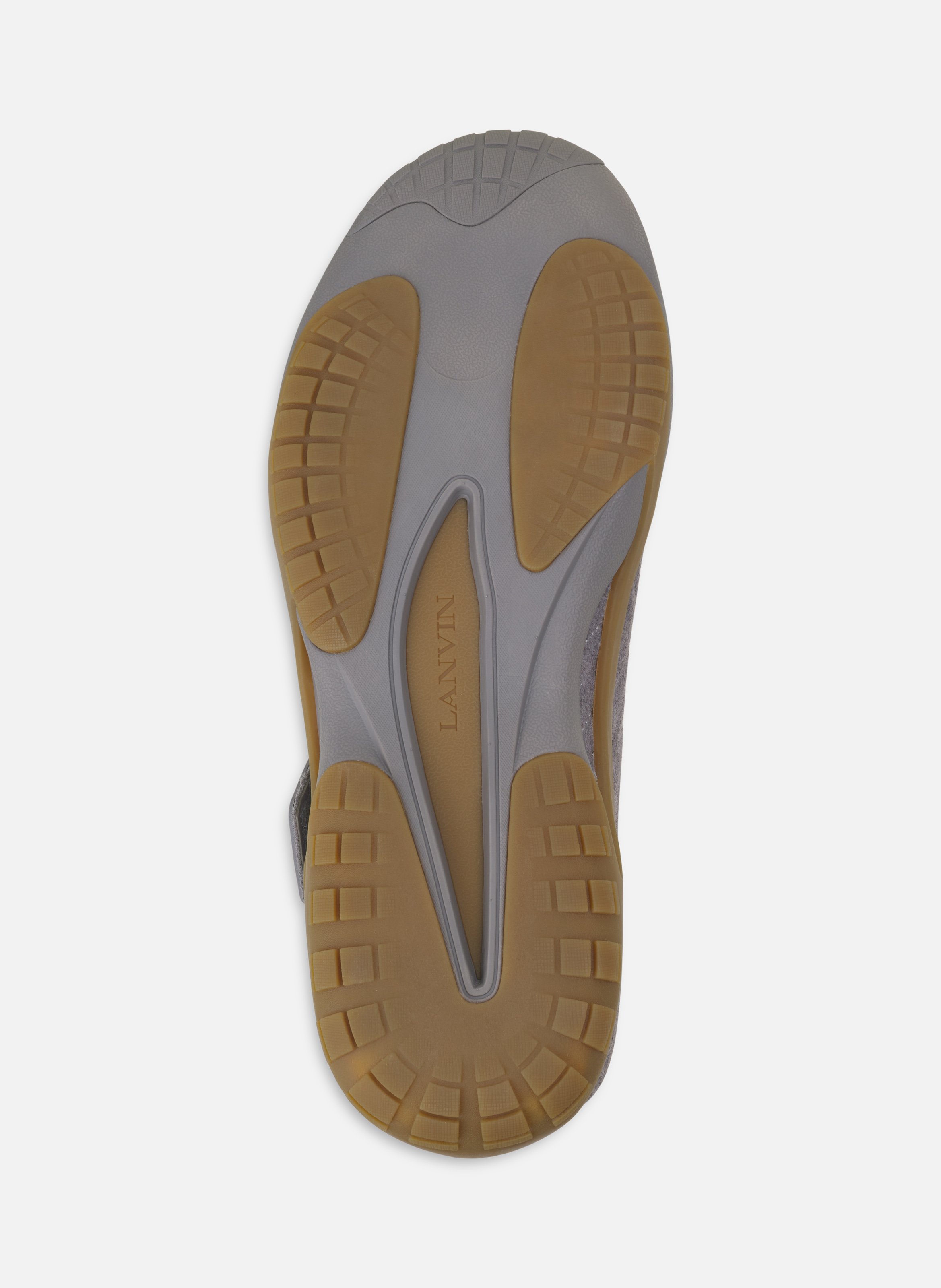 Sneaker lnv1 en suede tricote LANVIN Gris