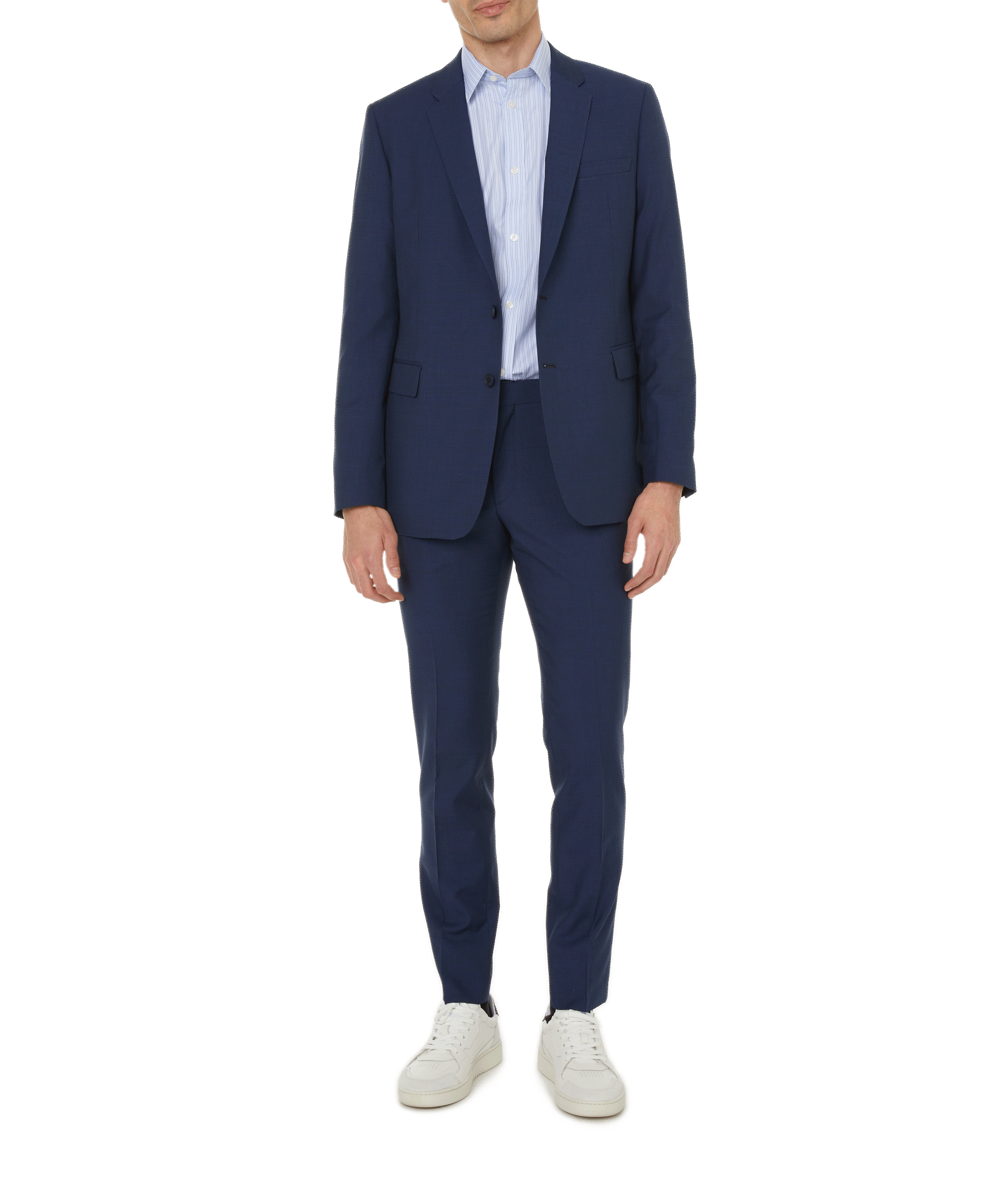 Chemise rayée en coton   Bleu