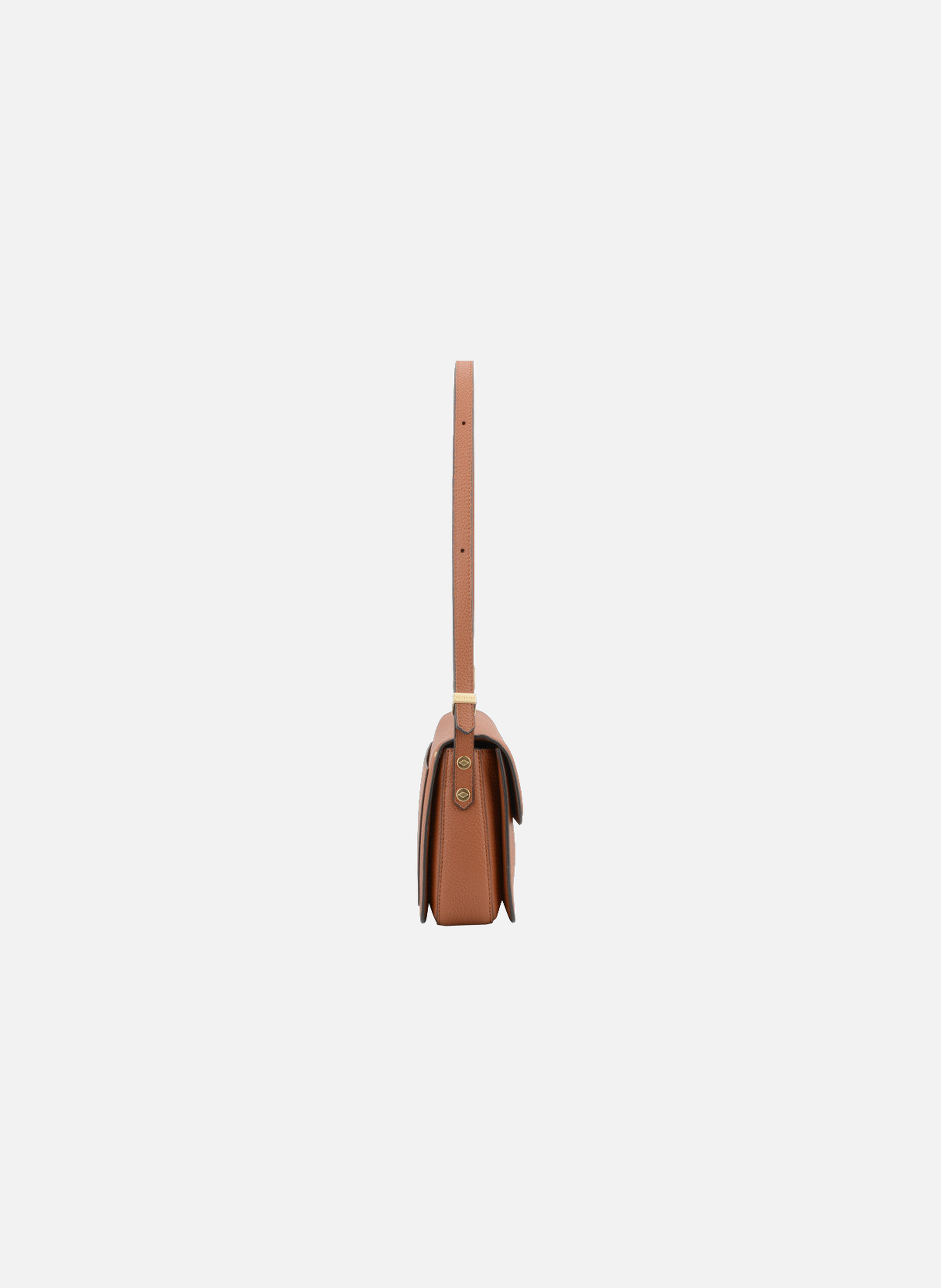 Auteuil | sac porté travers gm en cuir de vachette POURCHET Marron