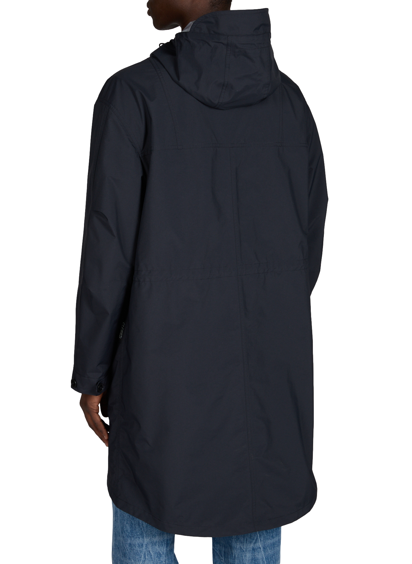 Halflange rechte parka met capuchon CLOSED Zwart