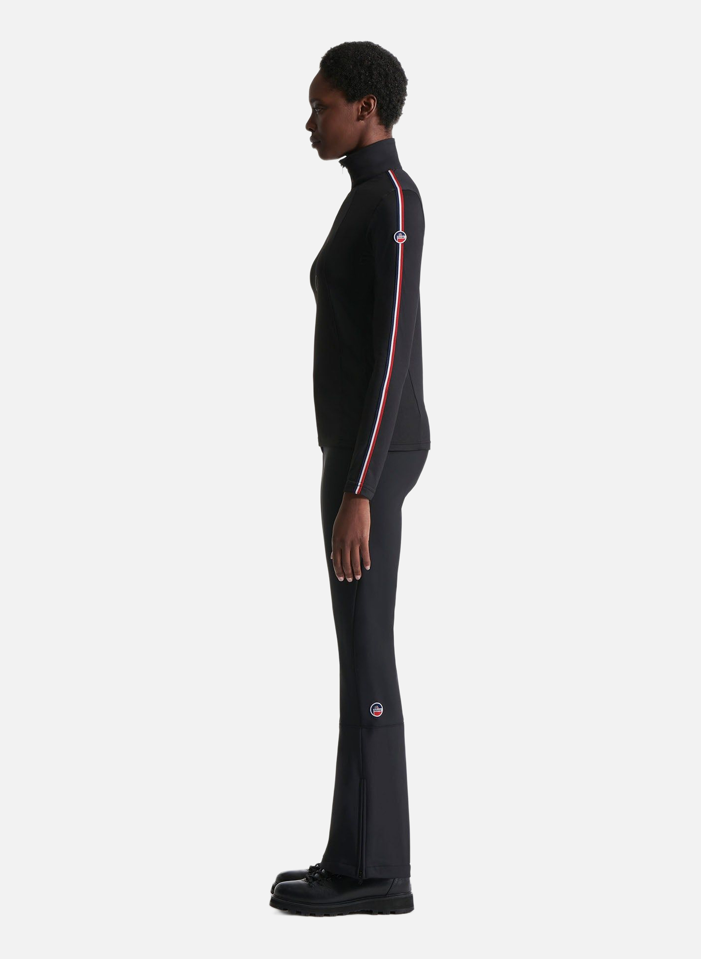 Stellia high-neck fitted sweater. FUSALP Black