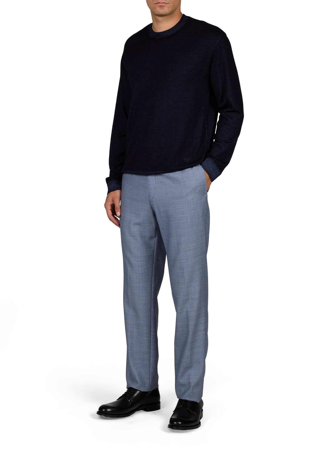 Sweatshirt in virgin wool EMPORIO ARMANI Blue