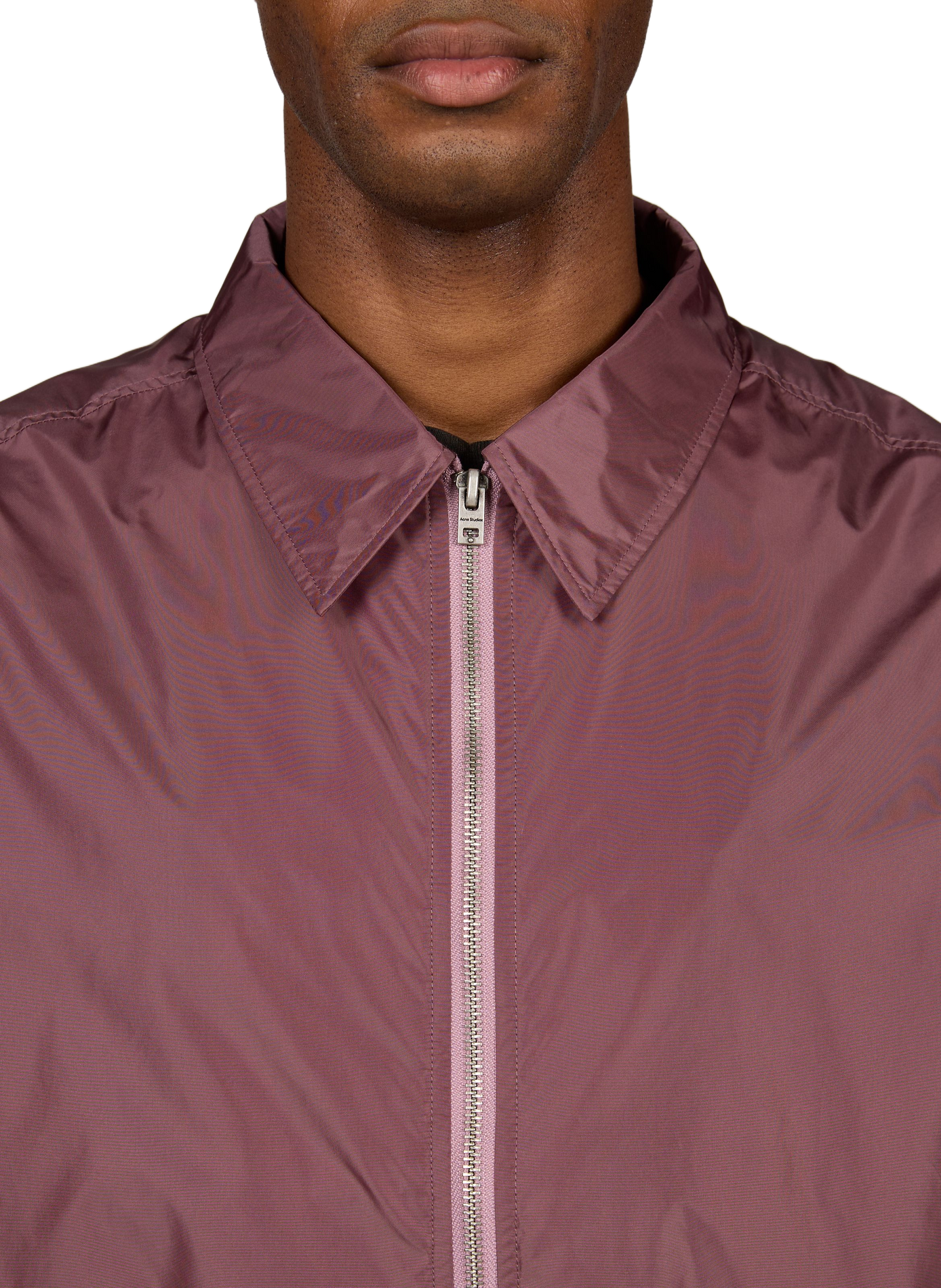 Veste coupe-vent droite à col classique ACNE STUDIOS Violet
