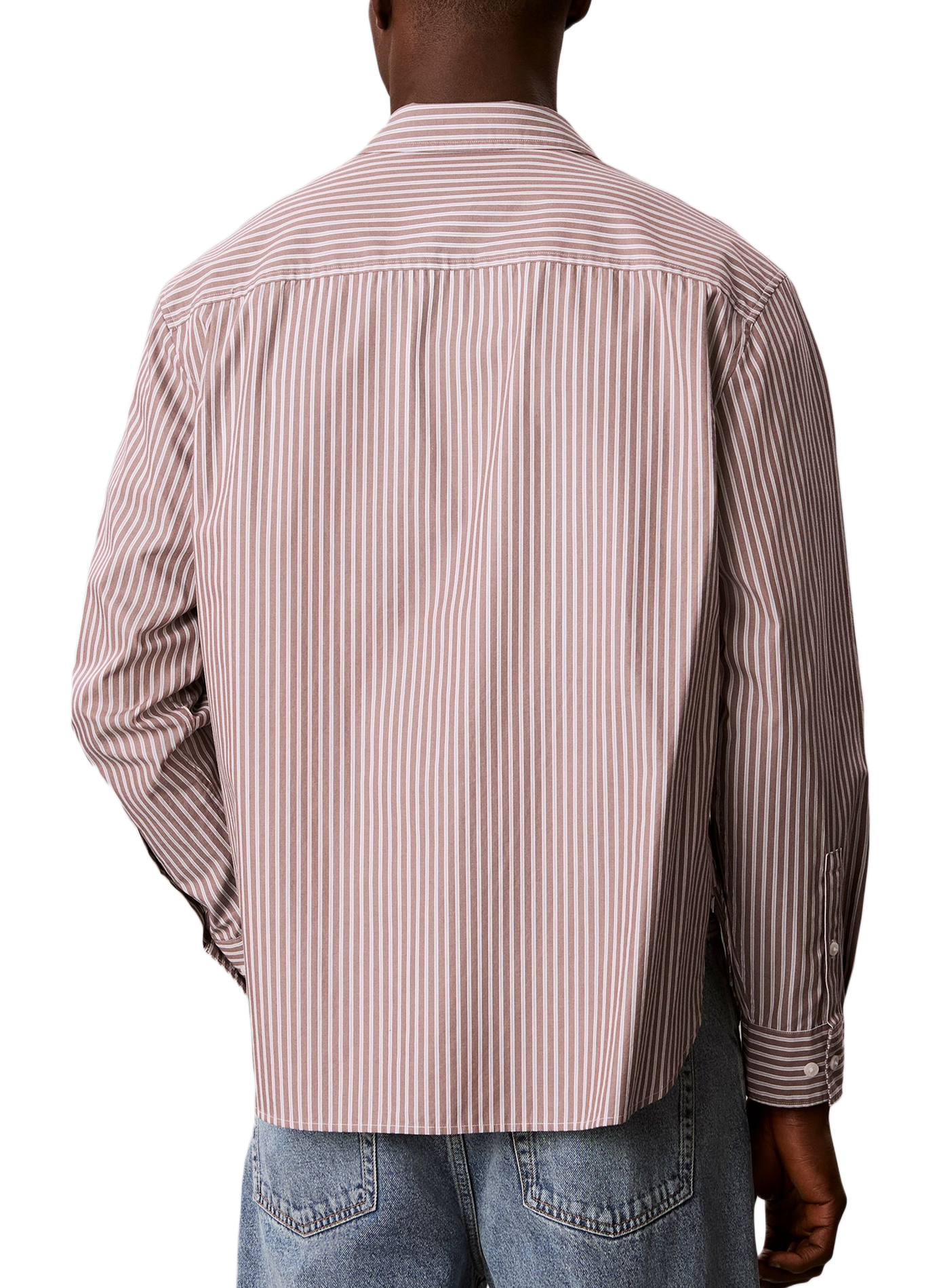 Oversized Striped Cotton Shirt CALVIN KLEIN Multicolour