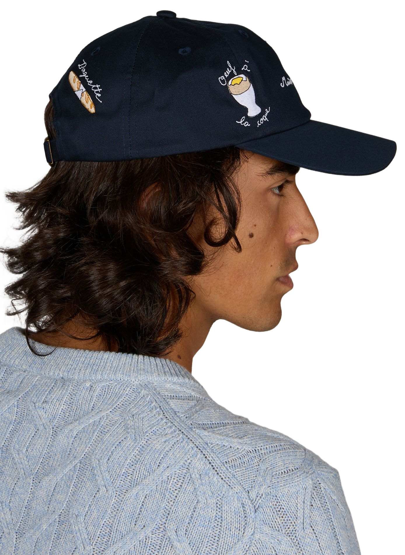 Beaumont Breakfast Cap mit gesticktem Logo aus Baumwolle MAISON LABICHE Blau