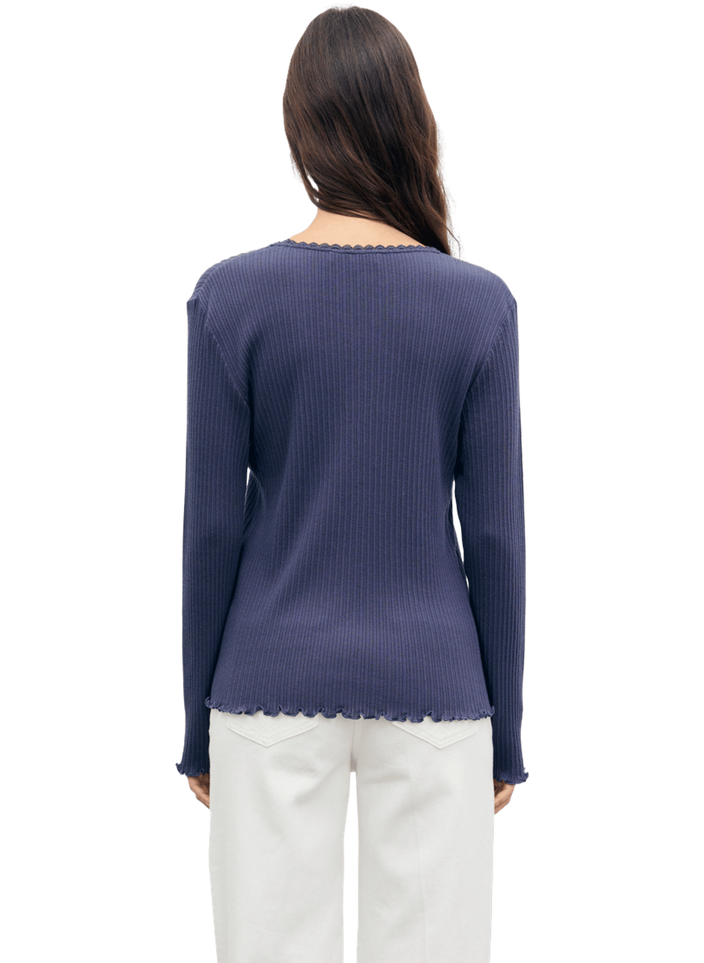 T-shirt dentelle en coton et modal - bona GERARD DAREL Bleu