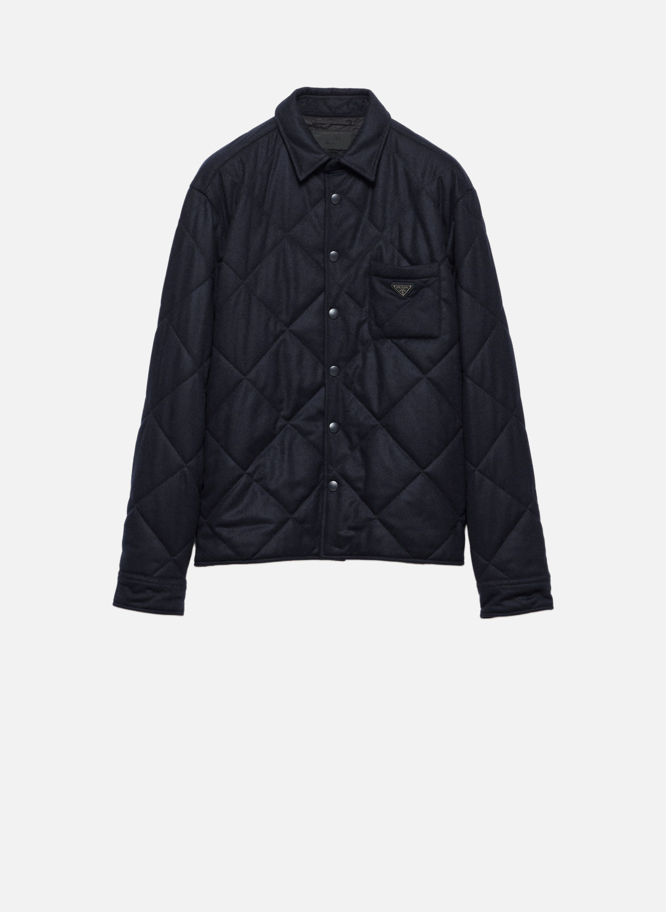 Chemise en cachemire matelassée PRADA Bleu