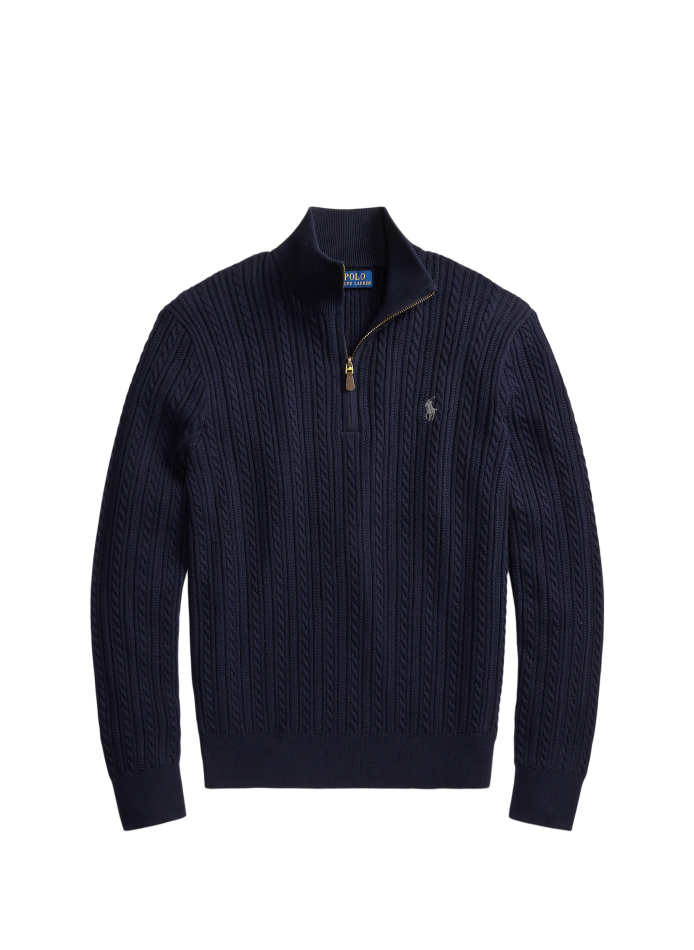 Straight twisted cotton sweater POLO RALPH LAUREN Blue