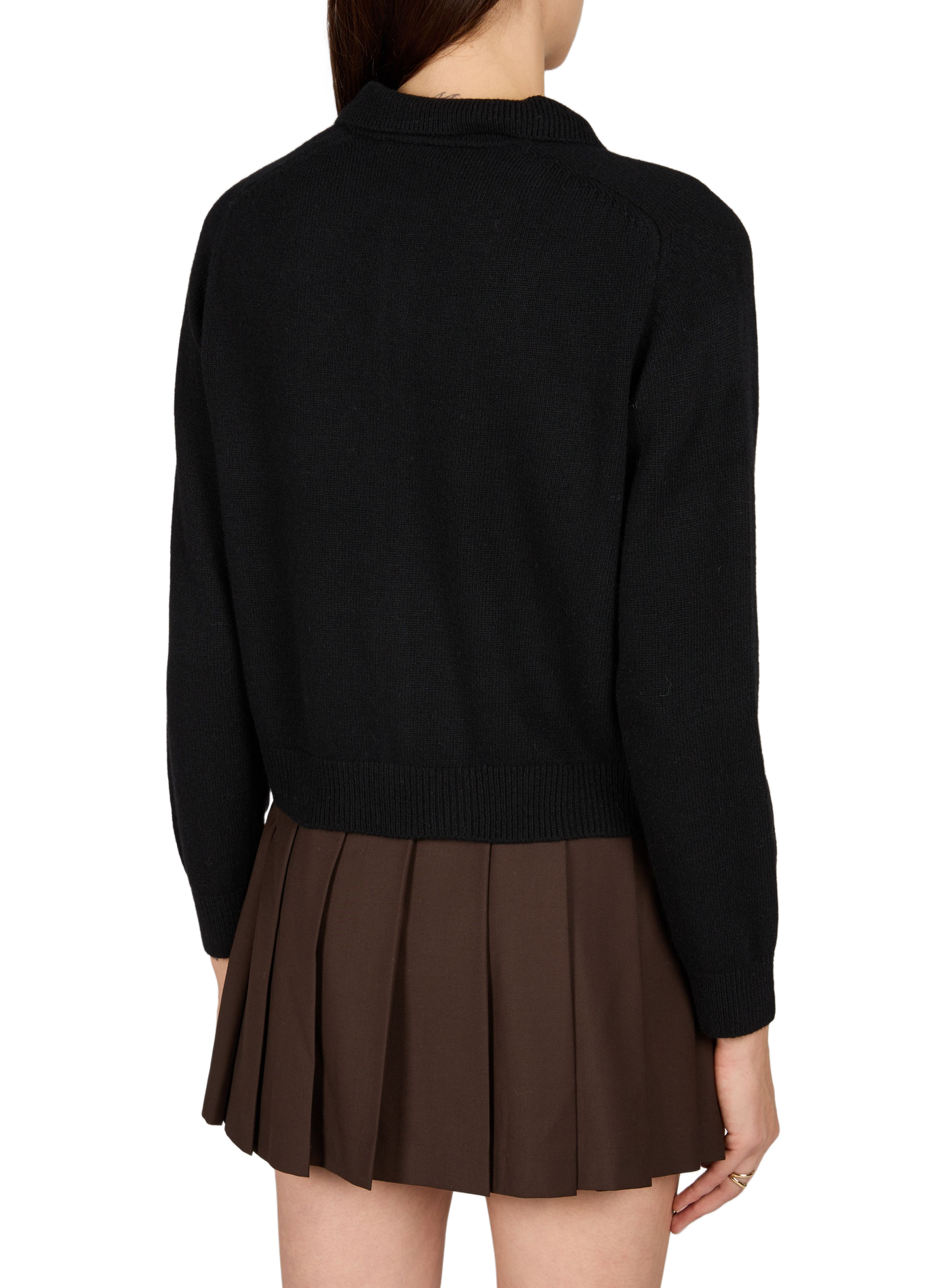 Cardigan ample col classique boutonné DUNST Noir