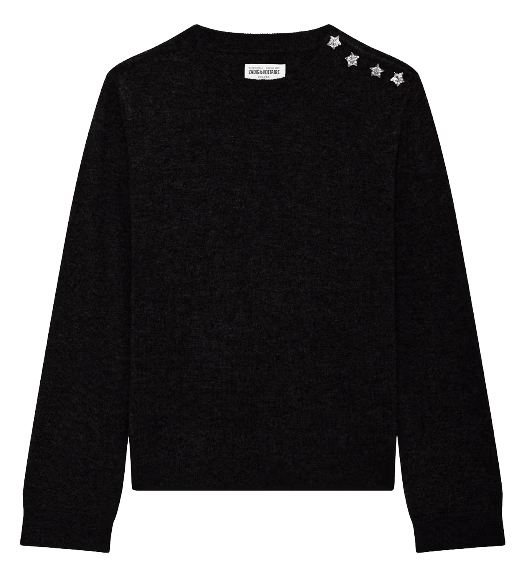 Pull droit col rond en cachemire cara ZADIG&VOLTAIRE Noir