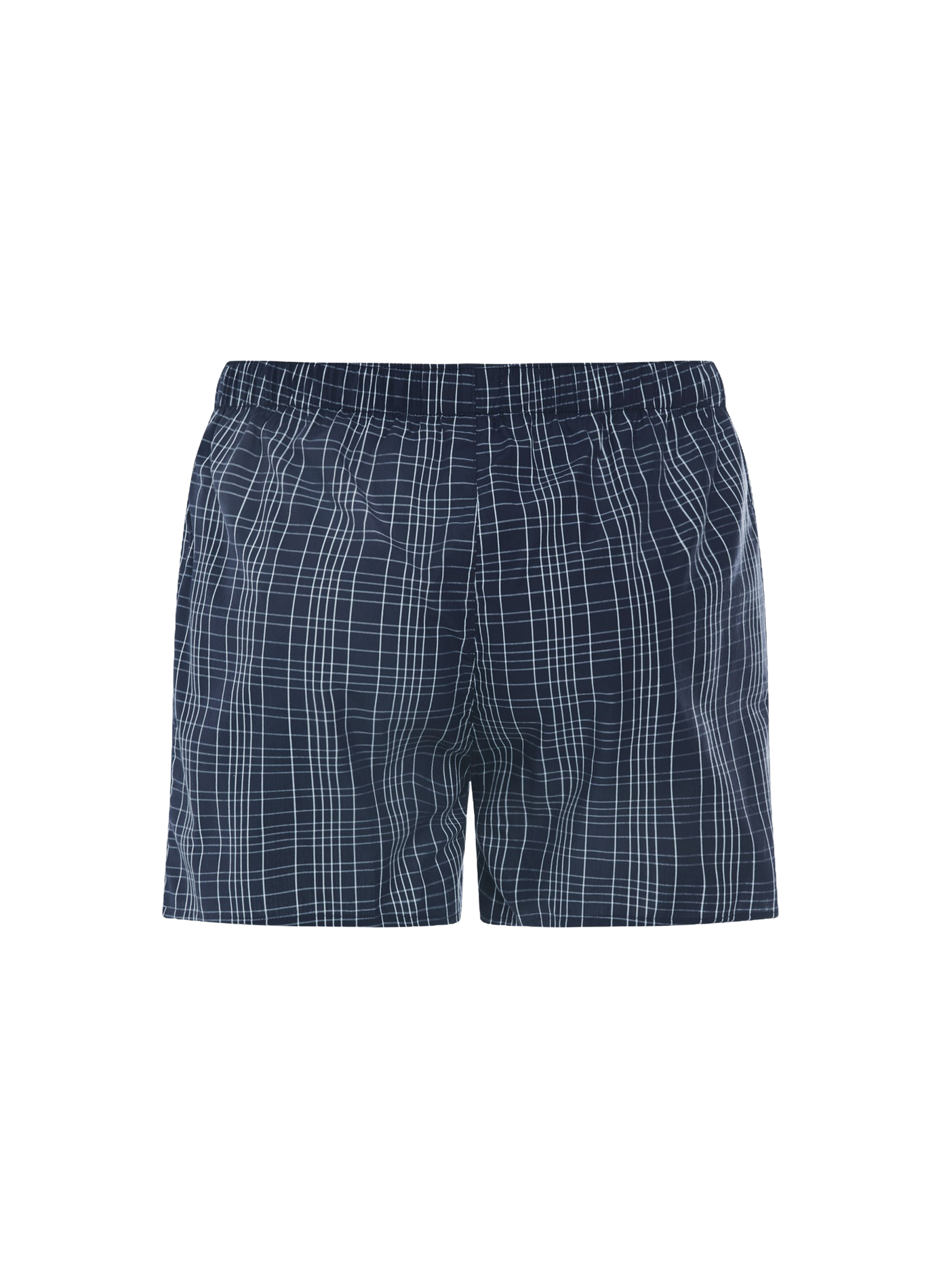 Bedrukte katoenen boxershort | Blauw HANRO Heren