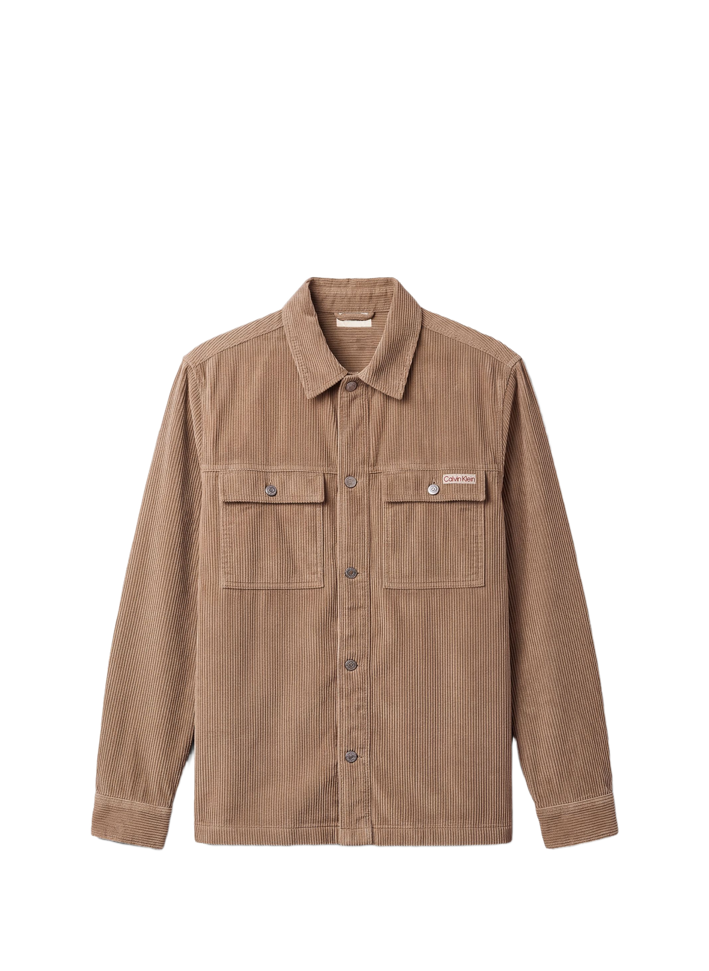 Straight cotton corduroy shirt CALVIN KLEIN Beige