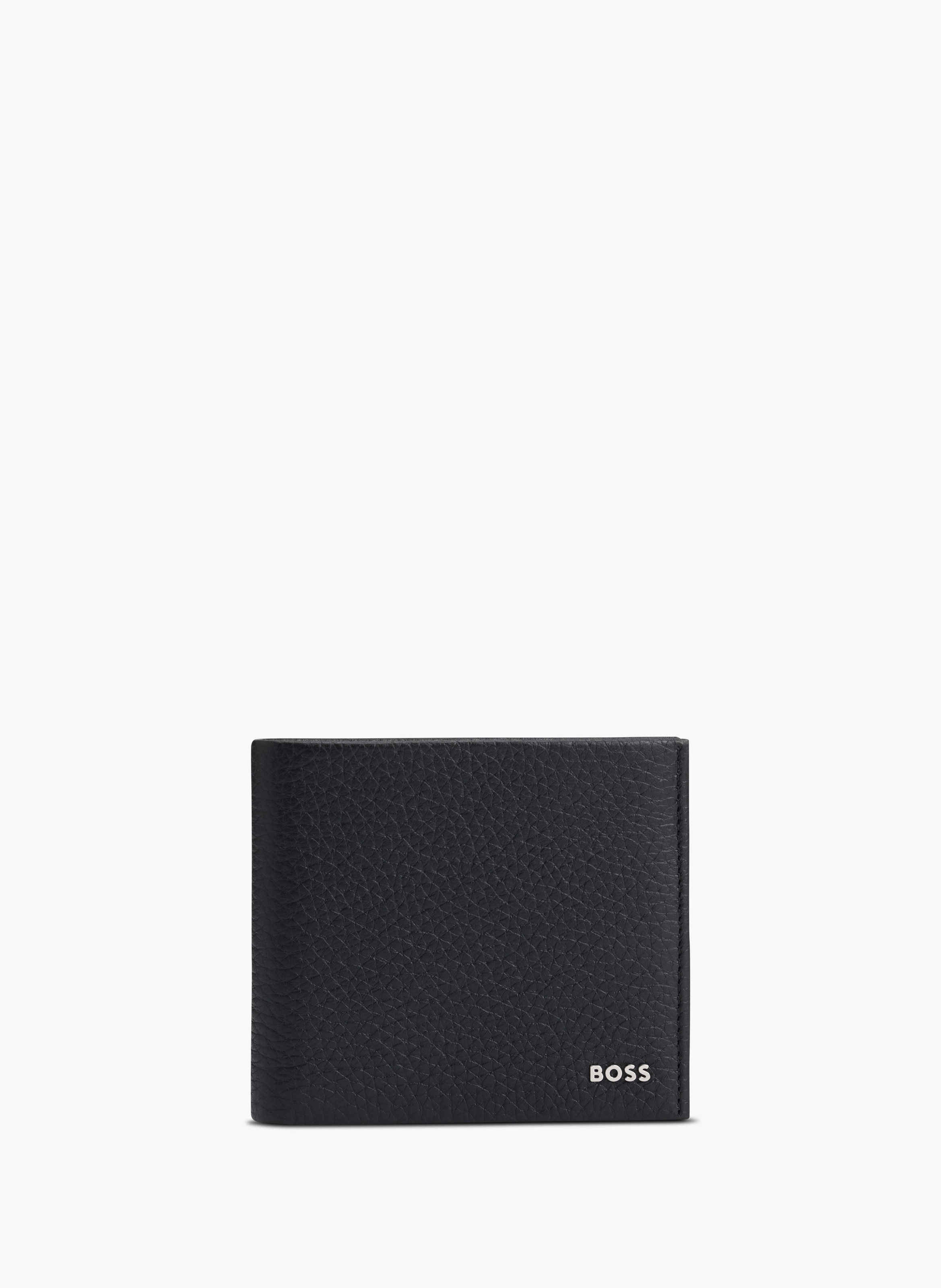 Portefeuille en cuir BOSS Noir