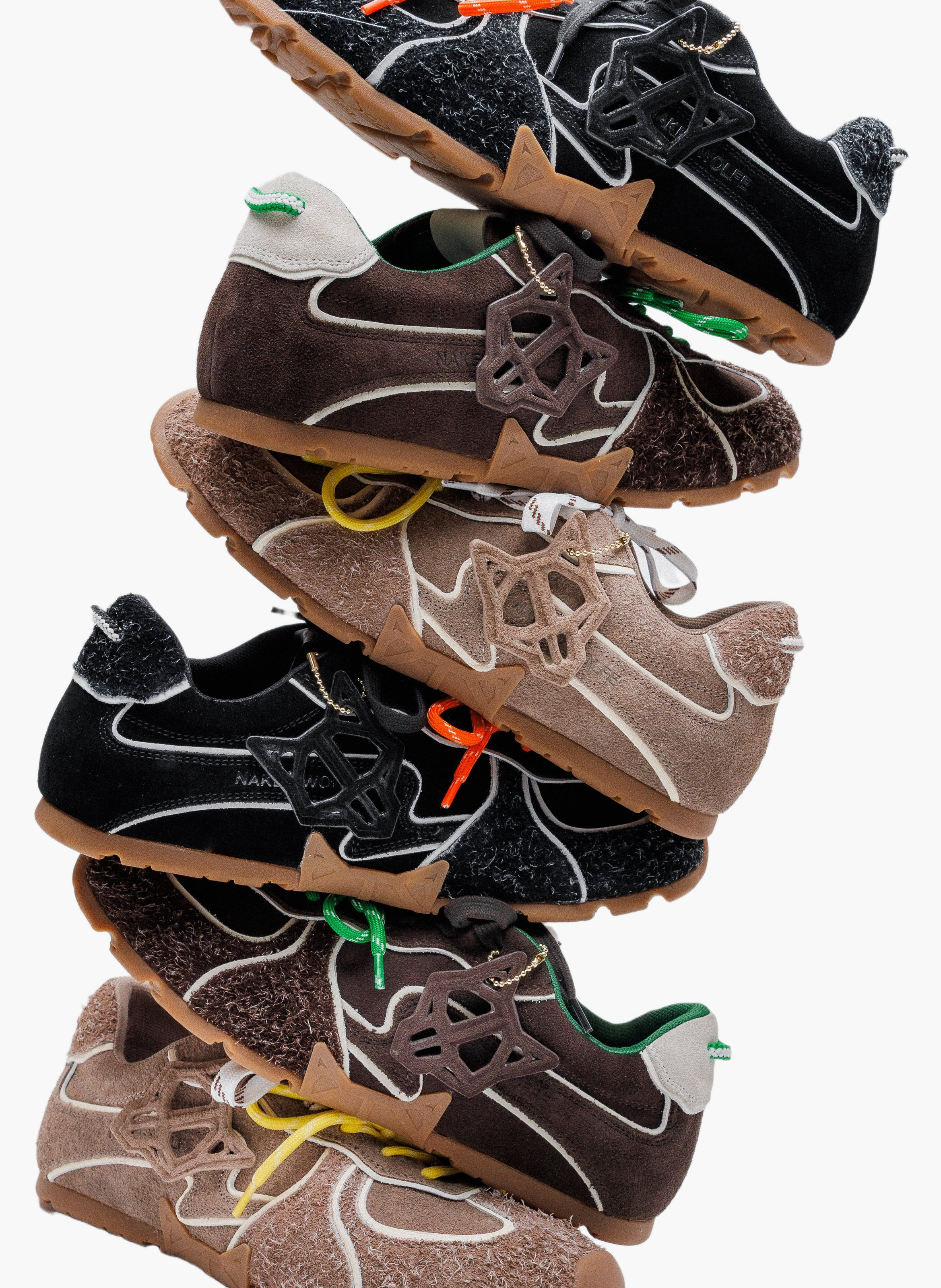 Baskets ace m en daim NAKED WOLFE Marron
