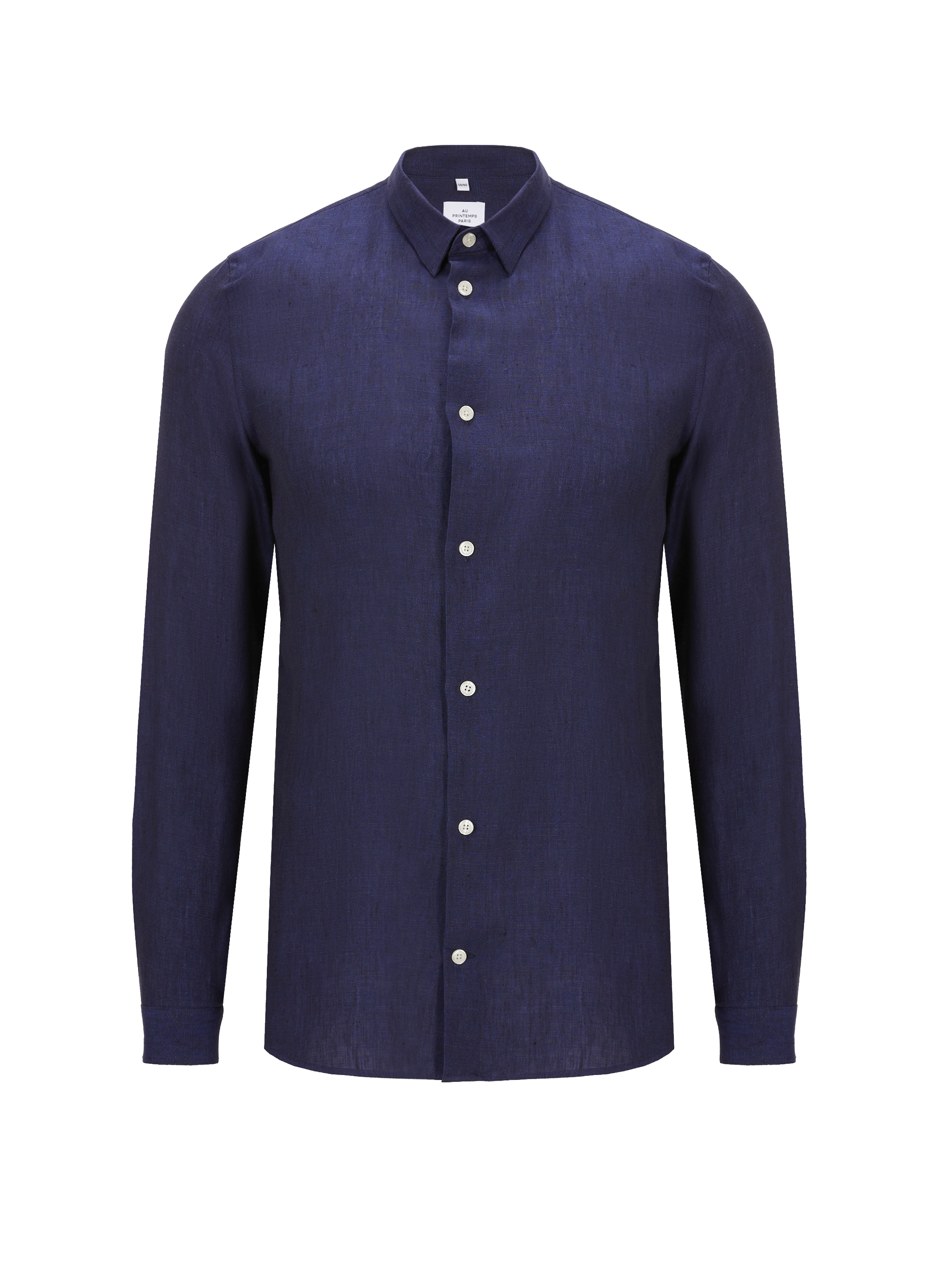 Chemise chinée en lin AU PRINTEMPS PARIS Bleu