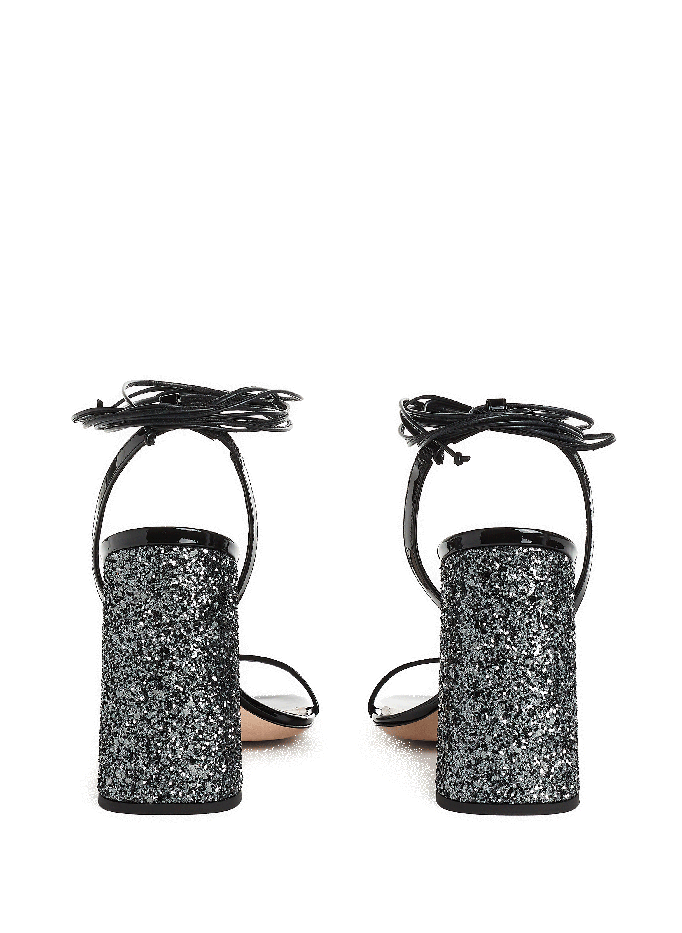 Leather heeled sandals  MIU MIU Black