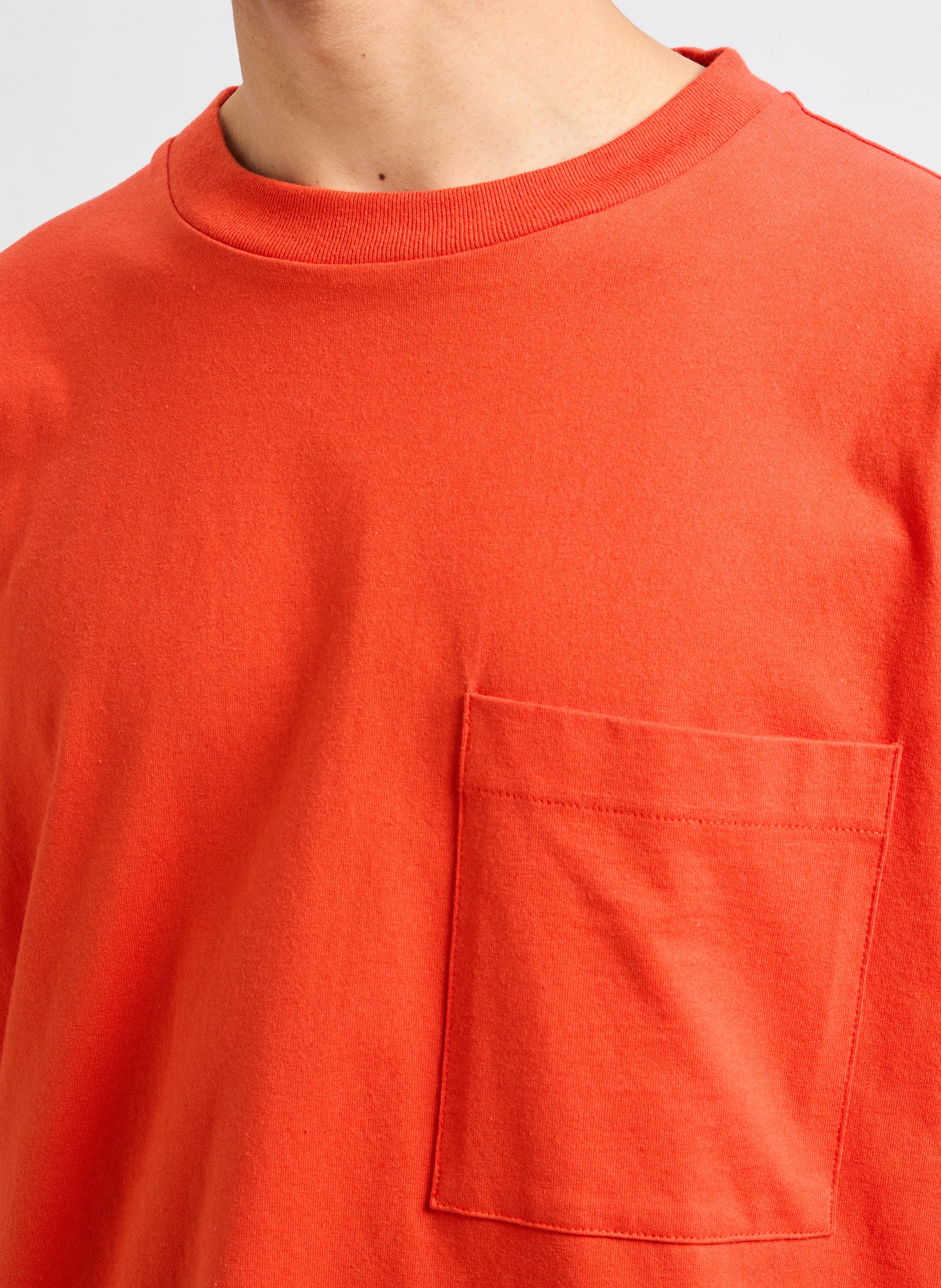 T-shirt Bart col rond en coton SAISON 1865 Orange