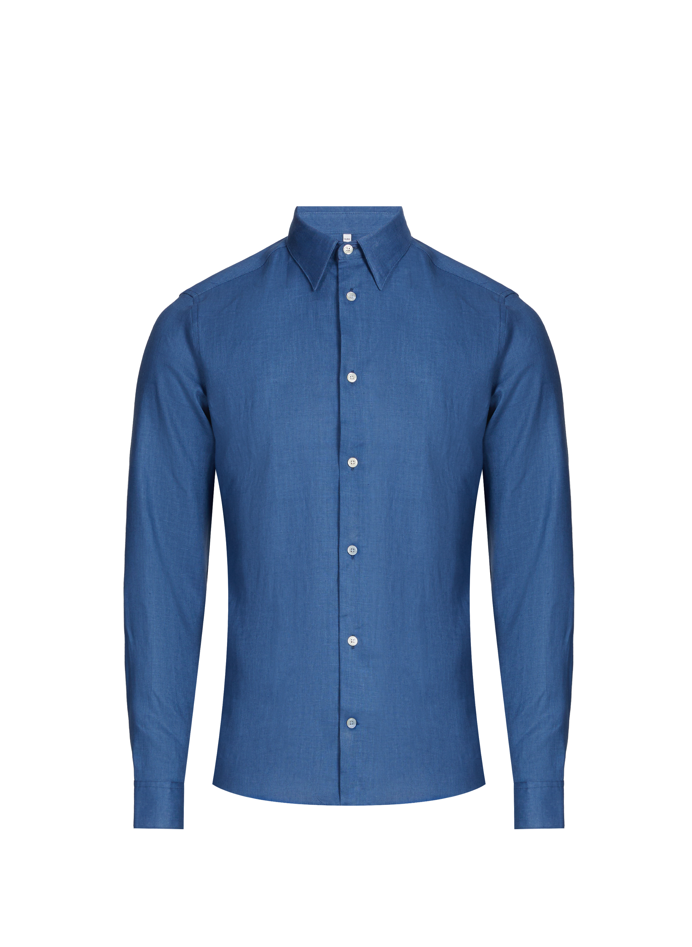 Chemise slim en lin  AU PRINTEMPS PARIS Bleu