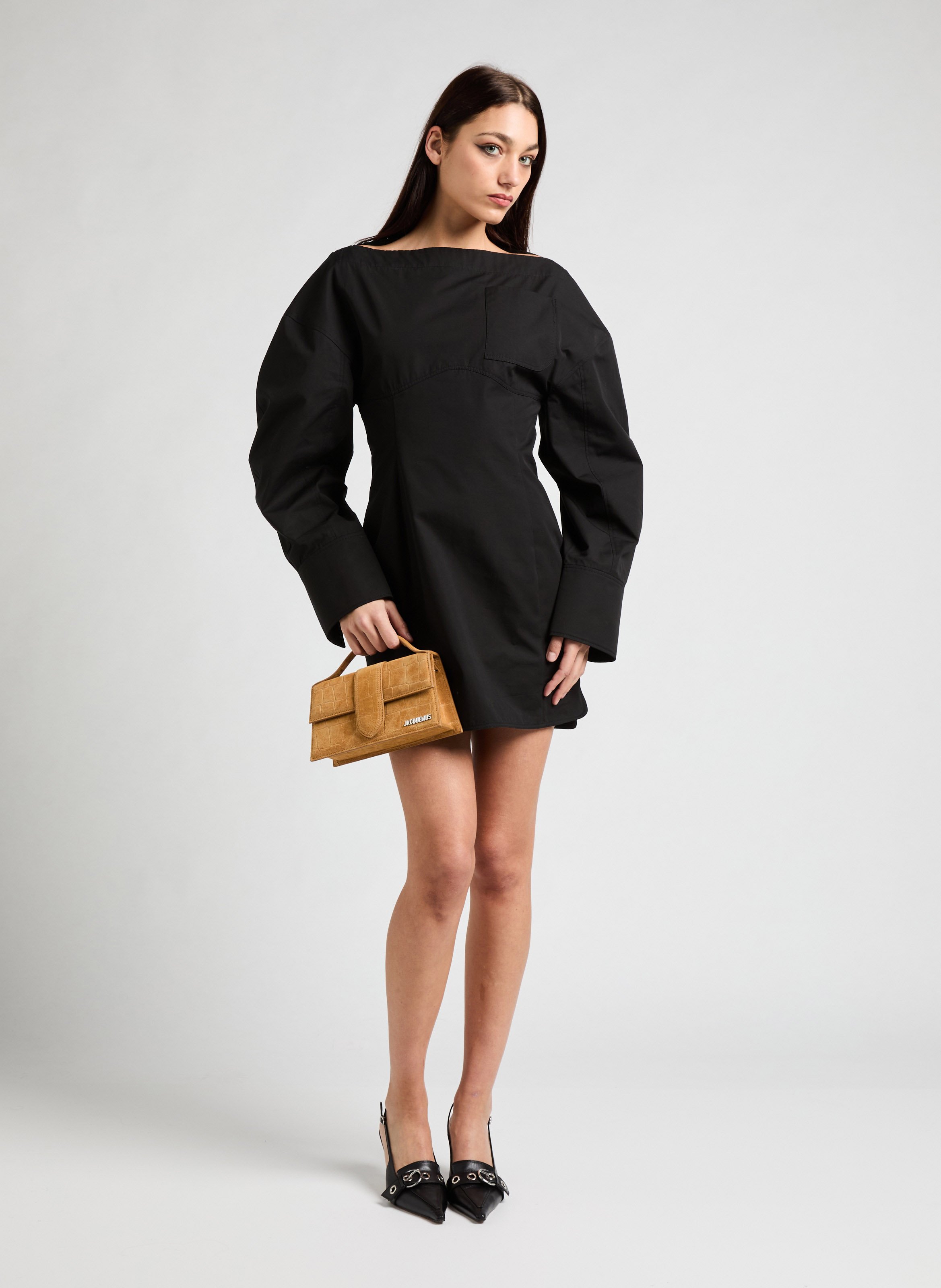 Shirt dress Coat JACQUEMUS Black