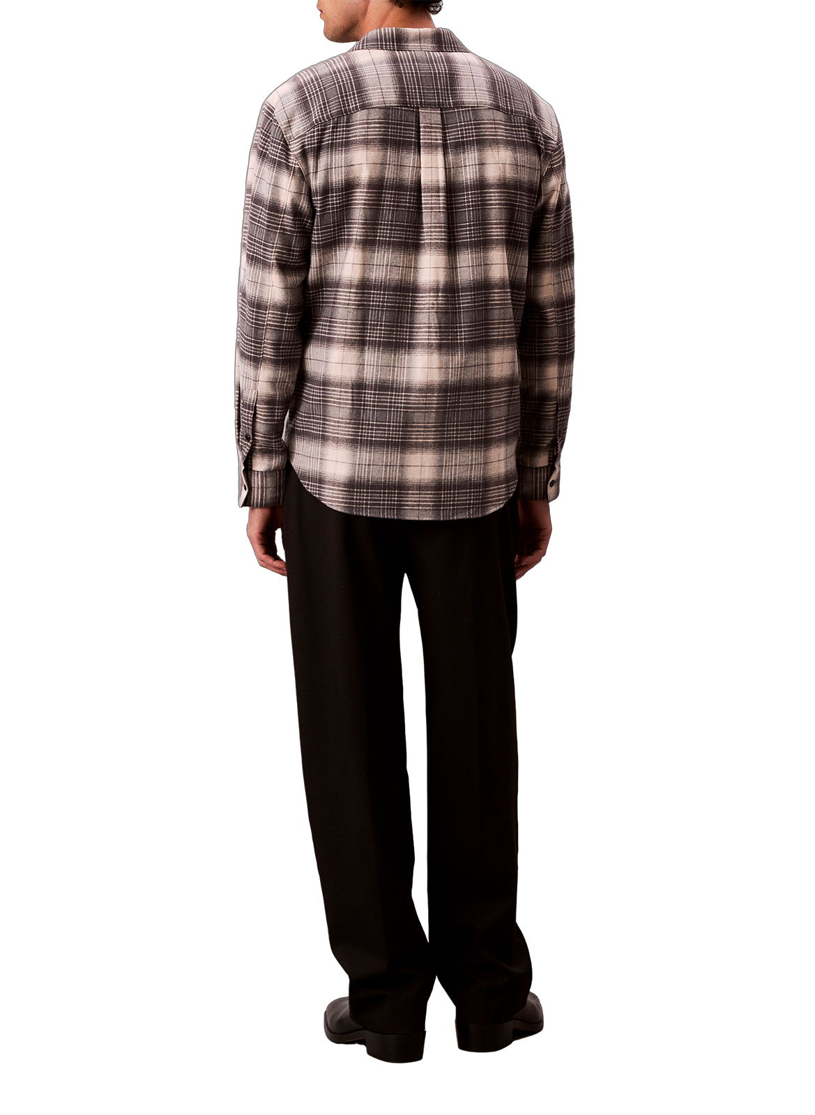 Chemise à carreaux en coton CALVIN KLEIN Noir