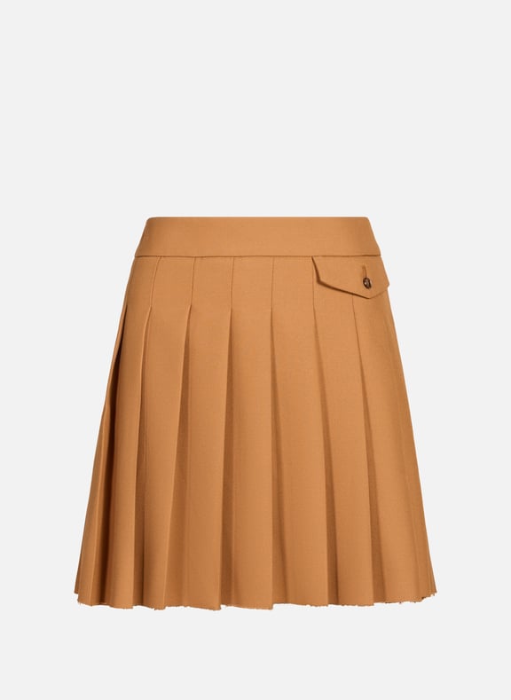 Jupe courte plissée Winnie Marron by SAISON 1865 SAISON 1865 Jupe courte plissée Winnie Marron