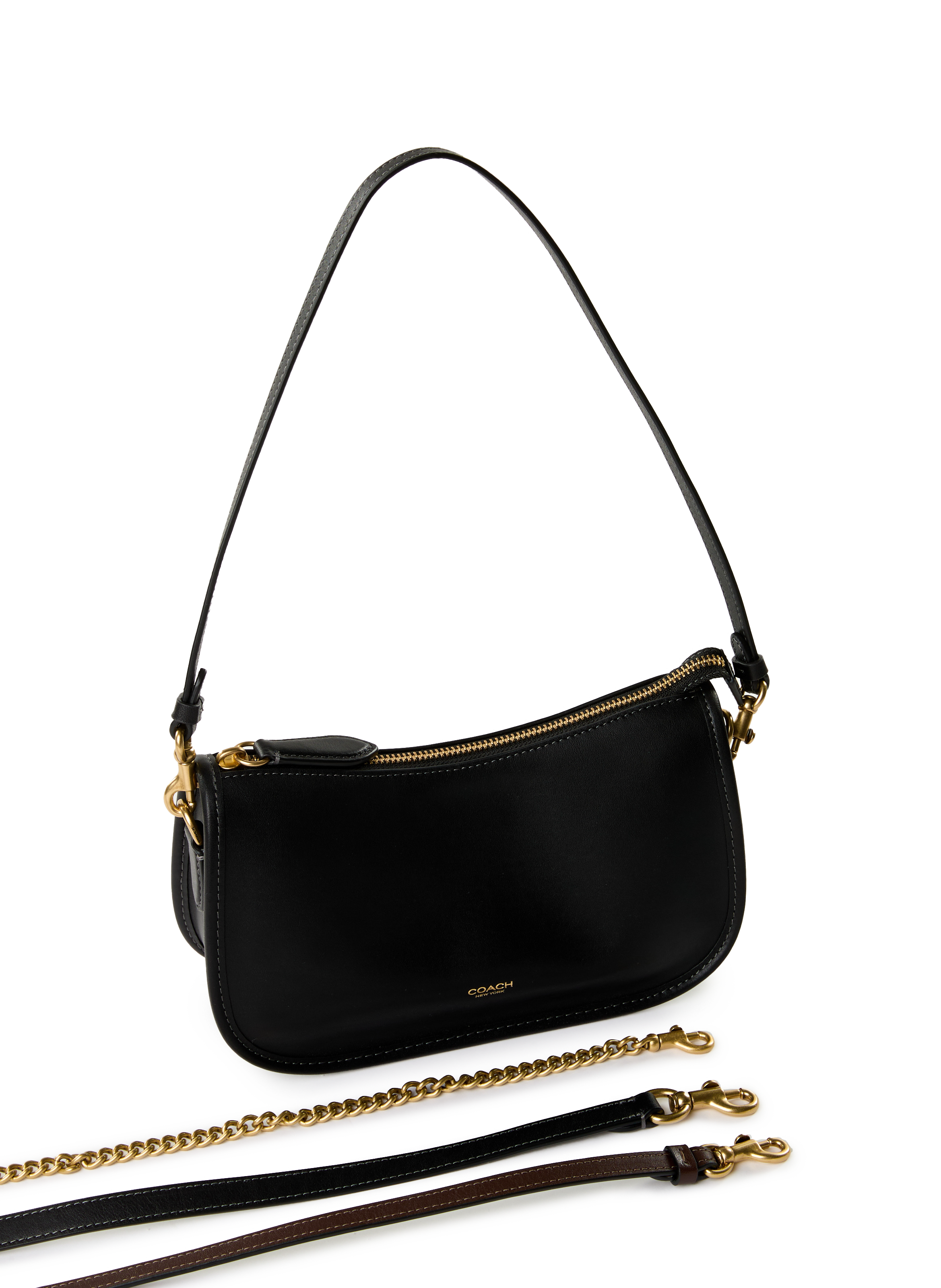Sac Waverly en cuir COACH Noir