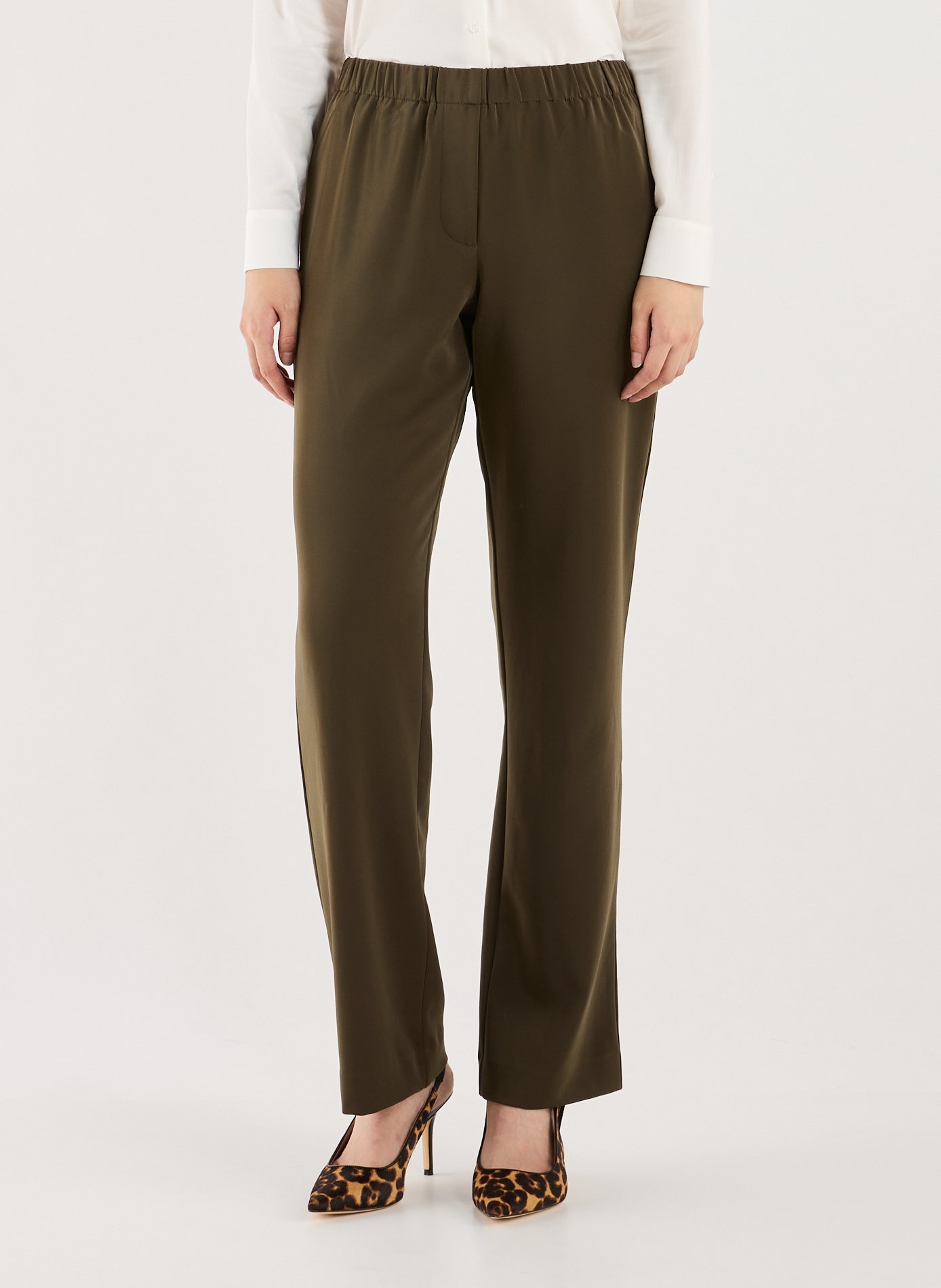 SAMSOE SAMSOE Pantalon droit fluide Vert