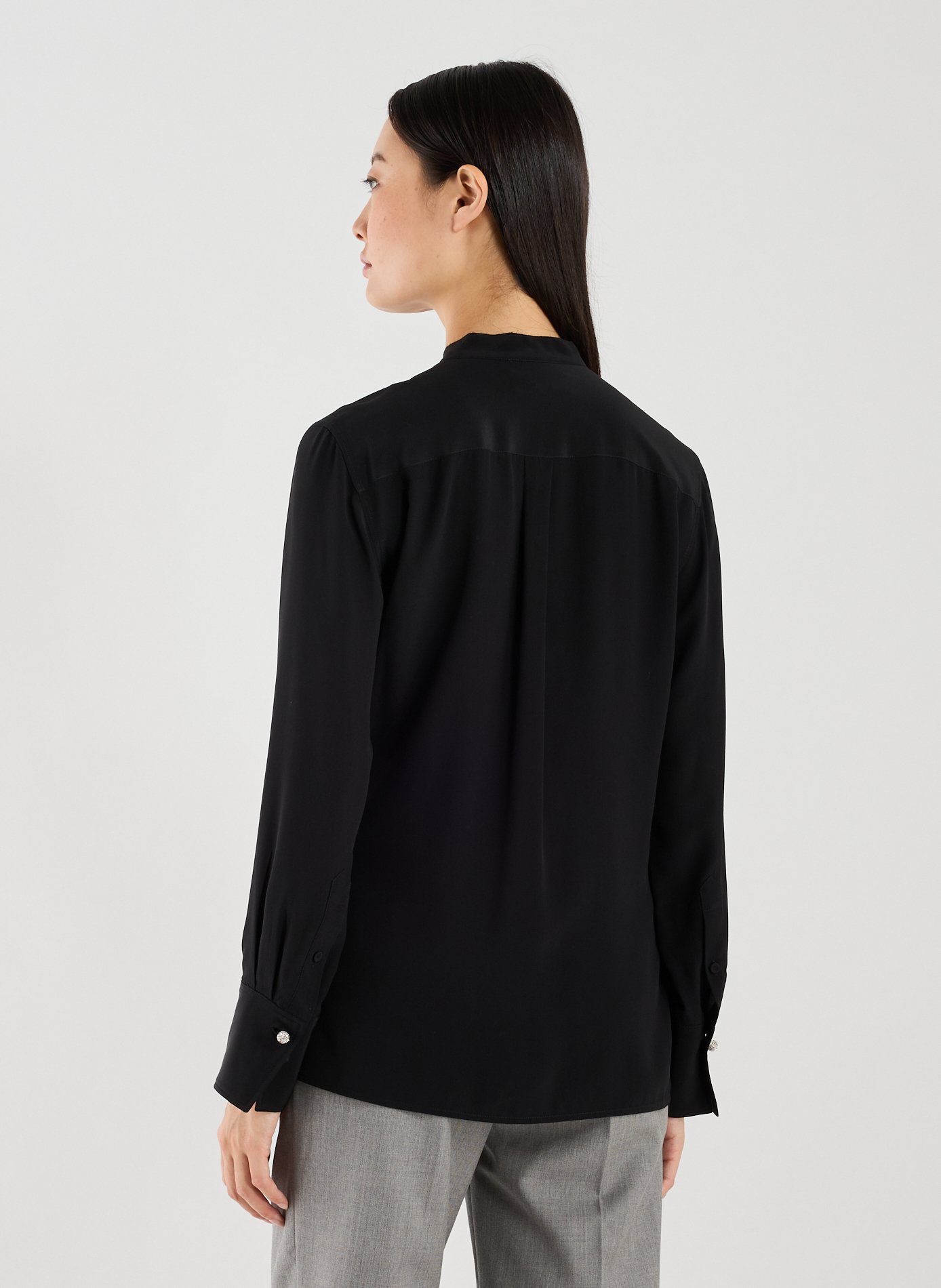 Oversize tie-neck Blouse VICTORIA BECKHAM Black