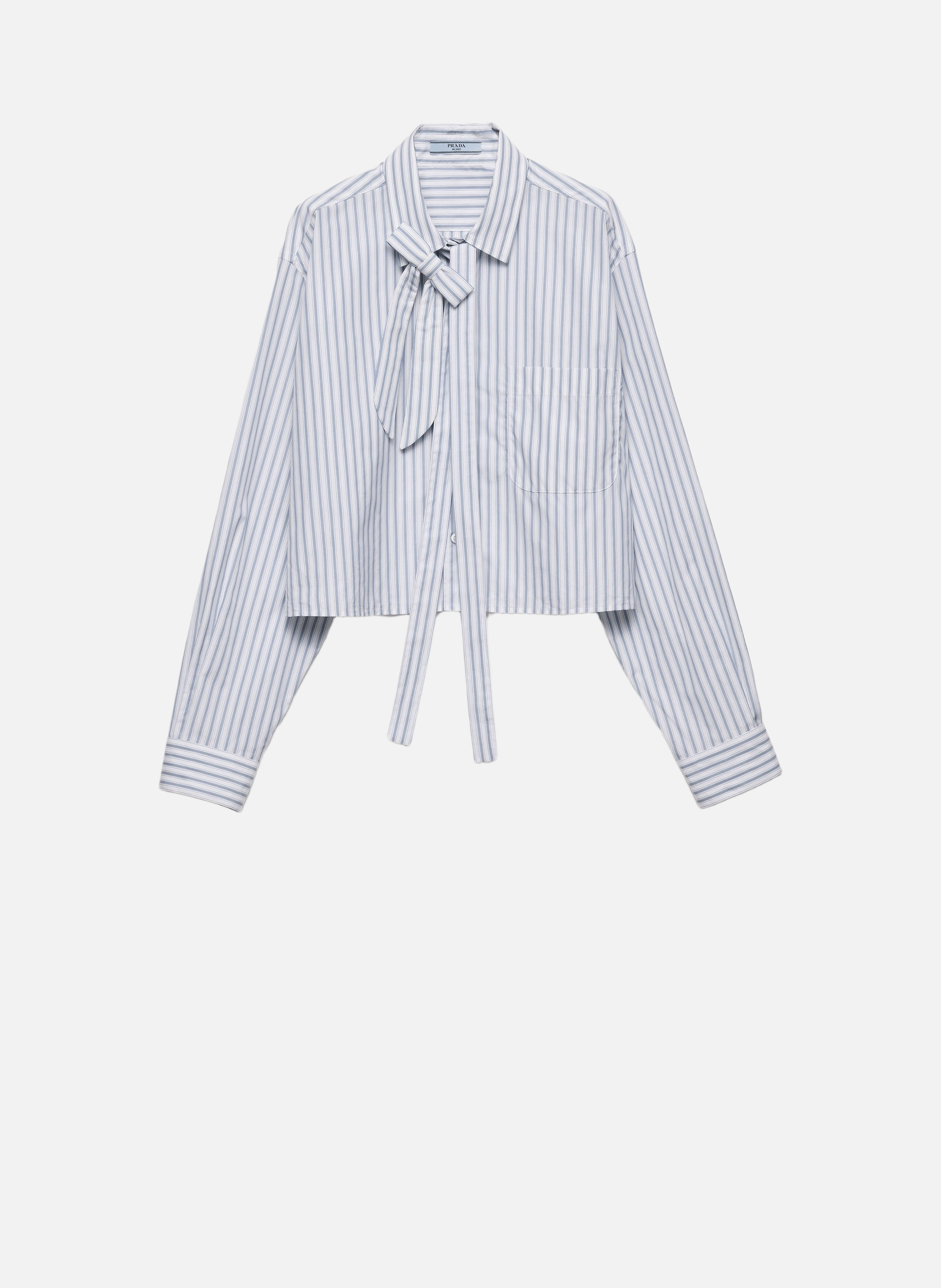 Chemise en popeline rayée PRADA Bleu