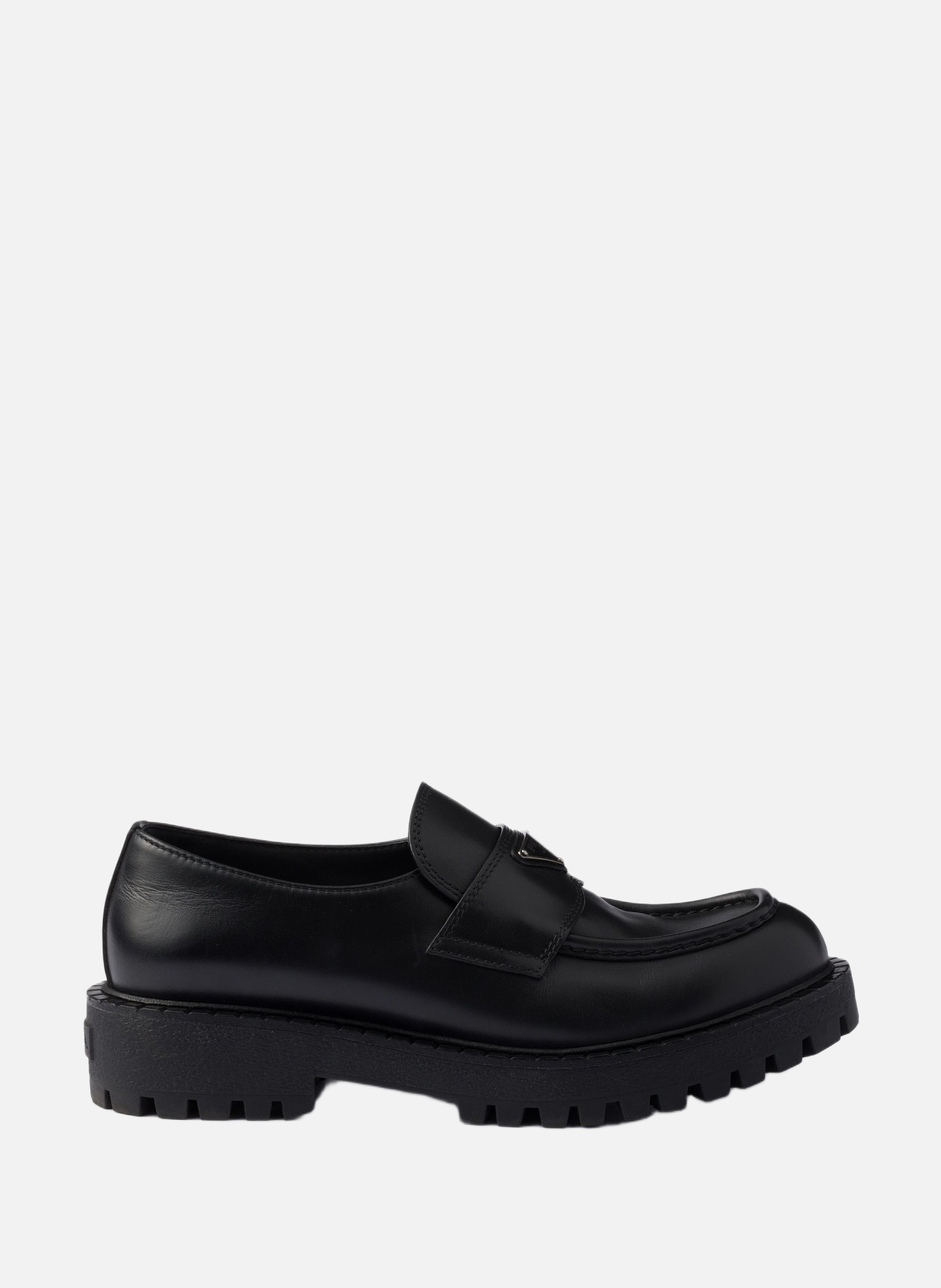 Mocassins en cuir PRADA Noir