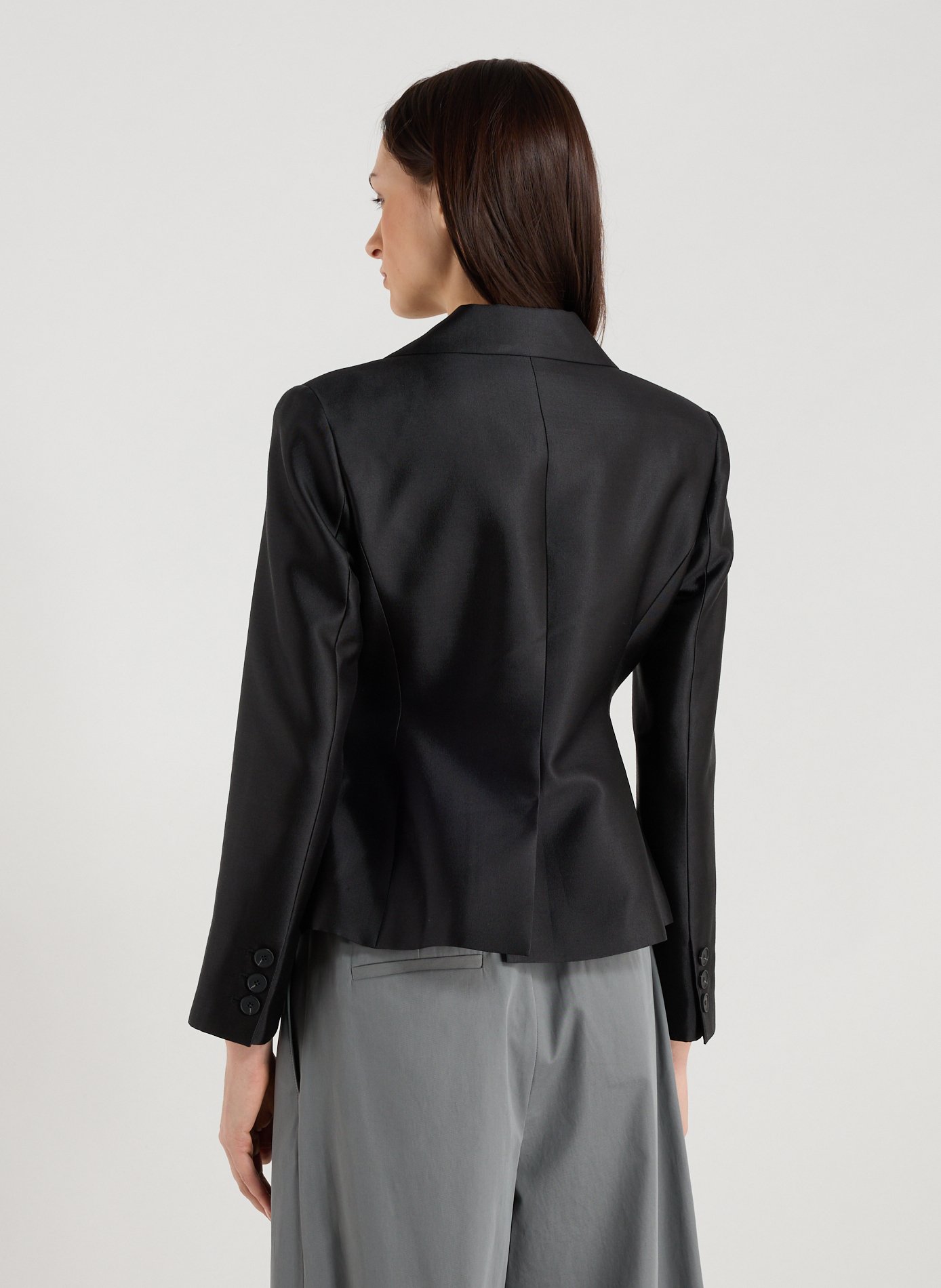 Blazer en laine et soie  SANDBEIGE Noir