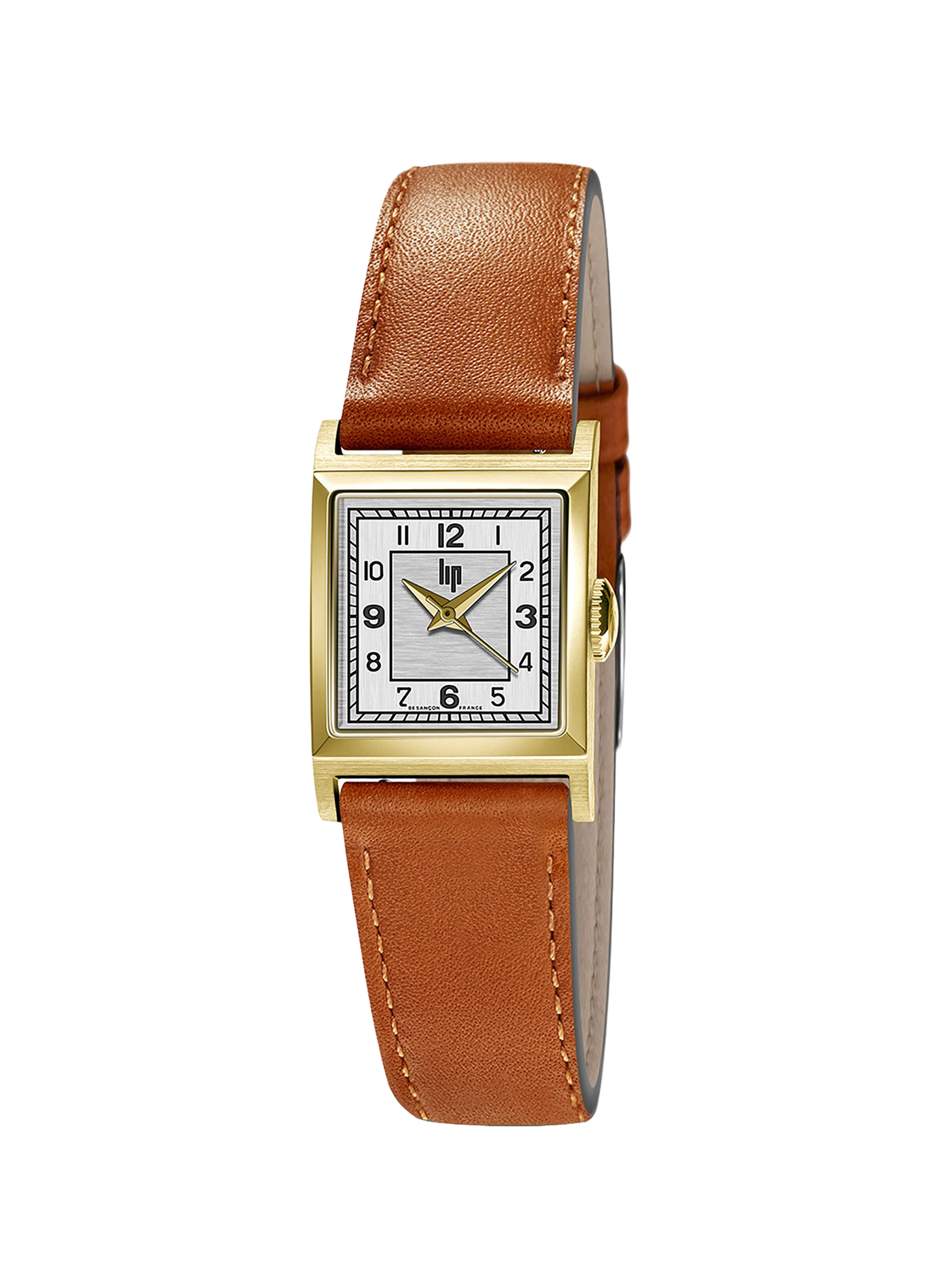 Montre à quartz en cuir LIP Argent