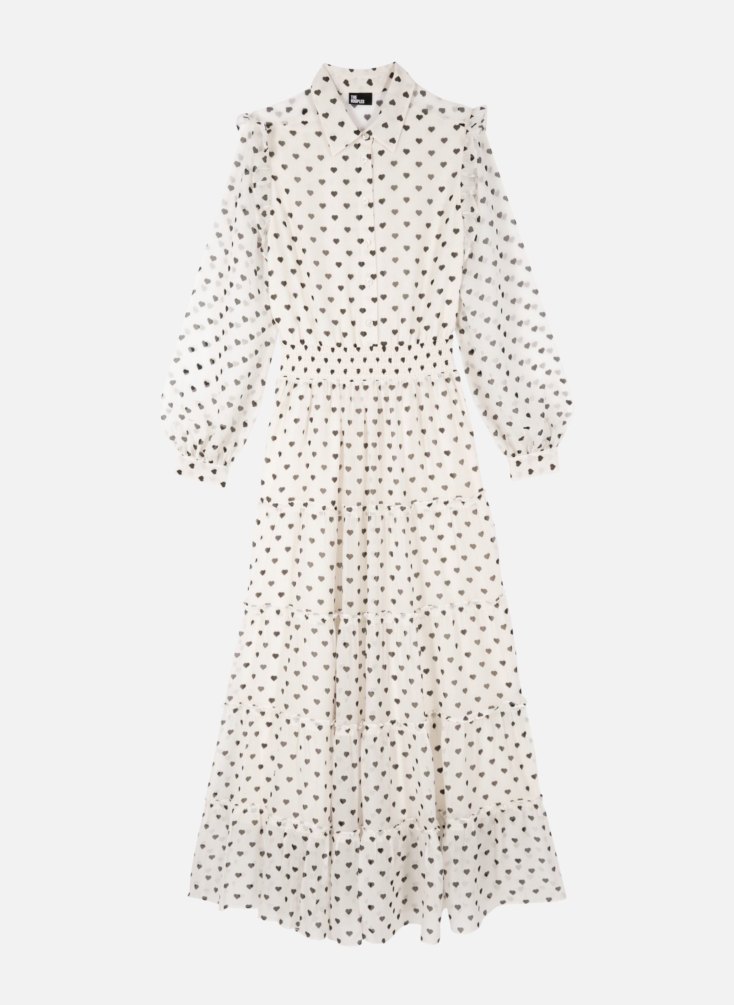 Robe longue imprimé cœurs THE KOOPLES Blanc