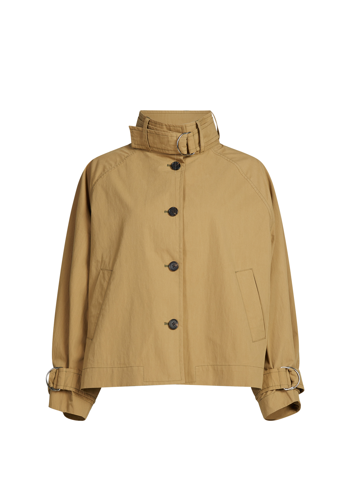Trench large uni en coton mélangé BELLEROSE Beige