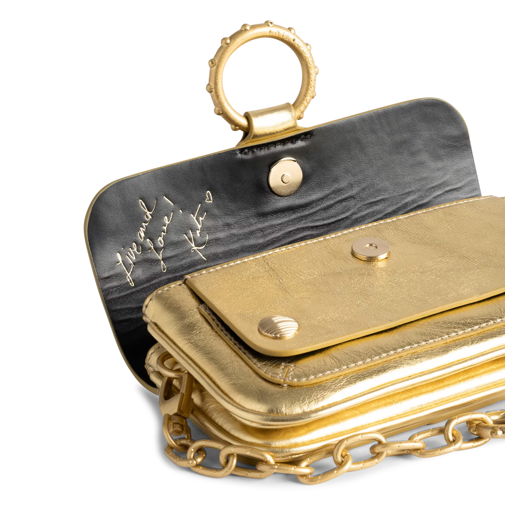 Sac porté épaule en cuir kate wallet ZADIG&VOLTAIRE Jaune