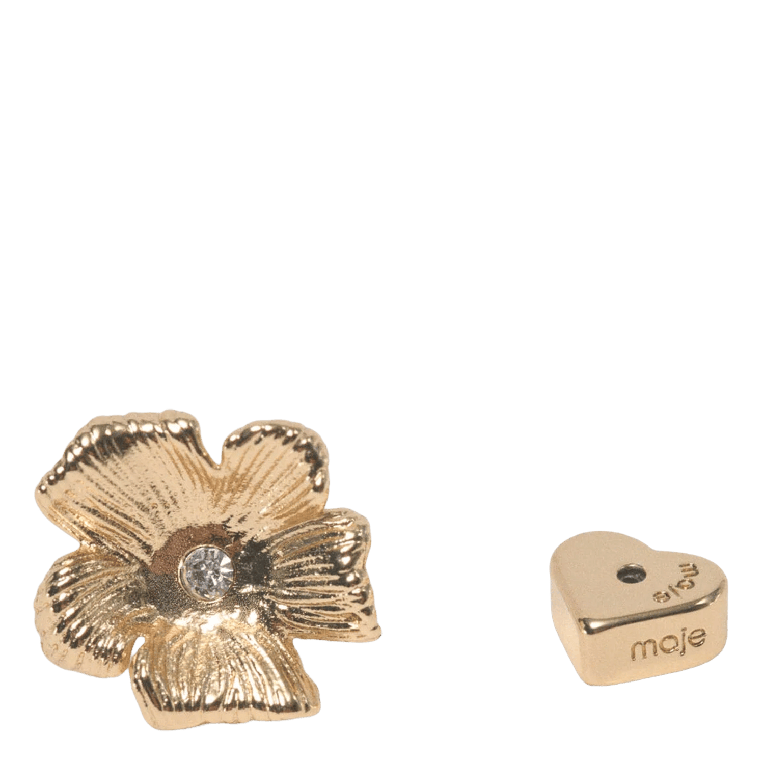 Boucles d'oreilles fleurs en laiton MAJE Doré