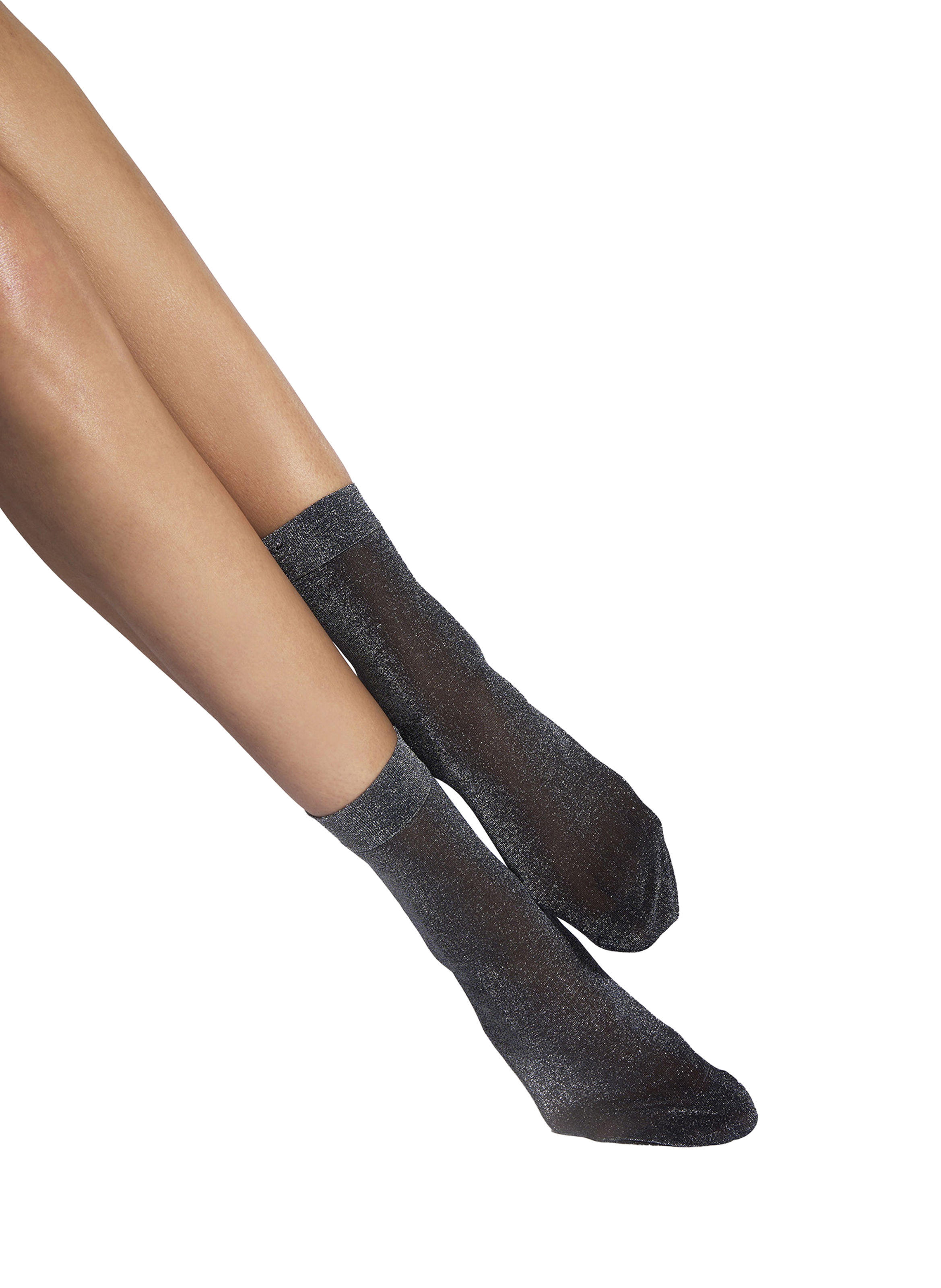 Chaussettes mi hautes brilliantes WOLFORD Noir