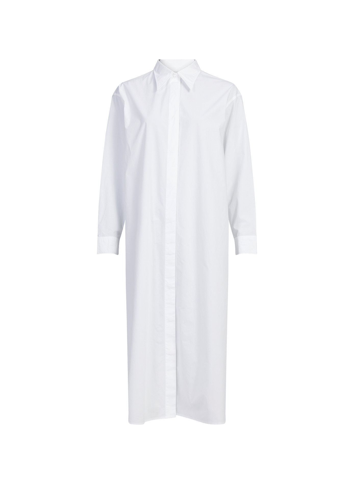 Robe chemise longue en coton OFFICINE GENERALE Blanc