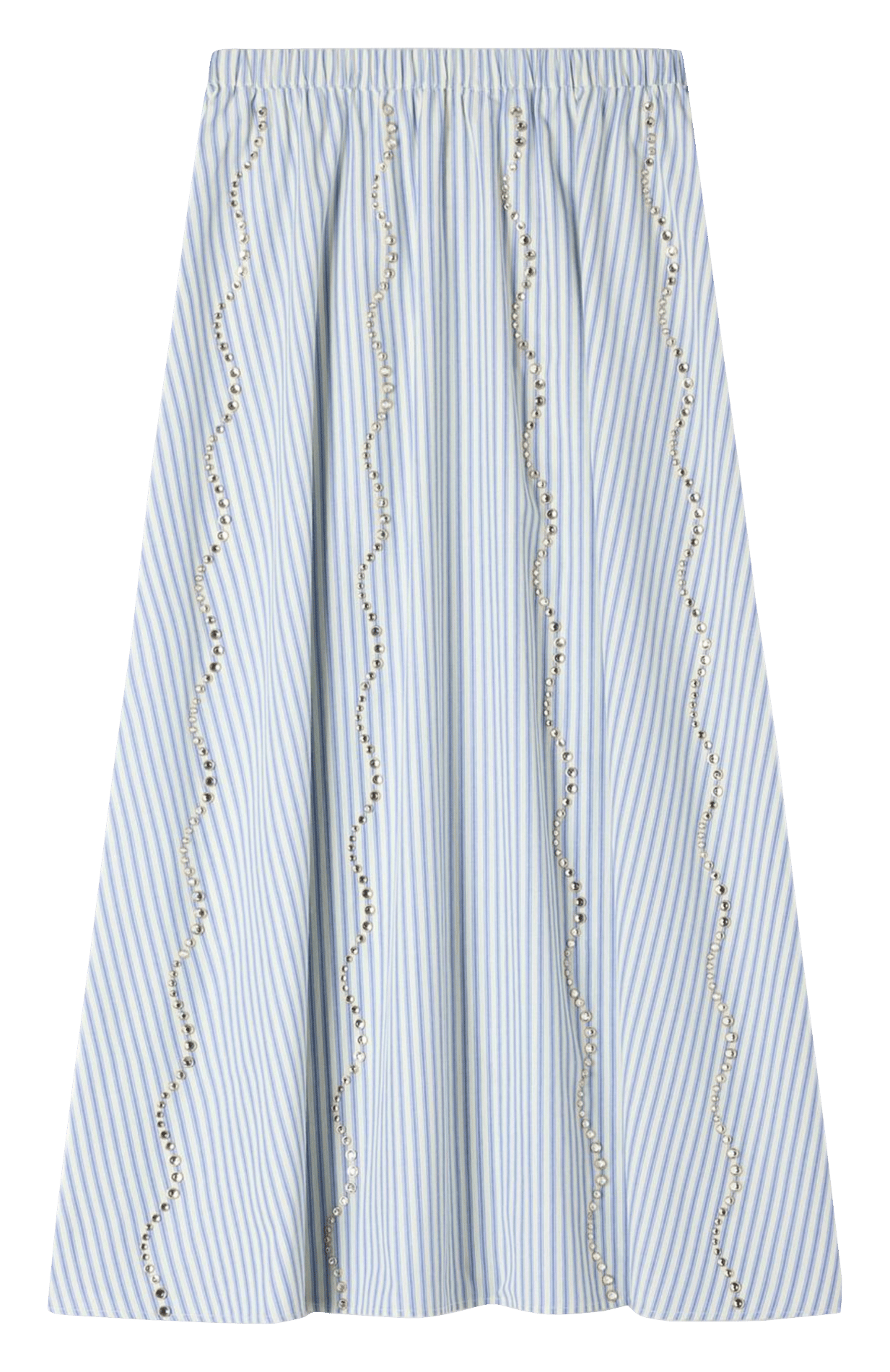 Jupe midi rayée SANDRO Bleu