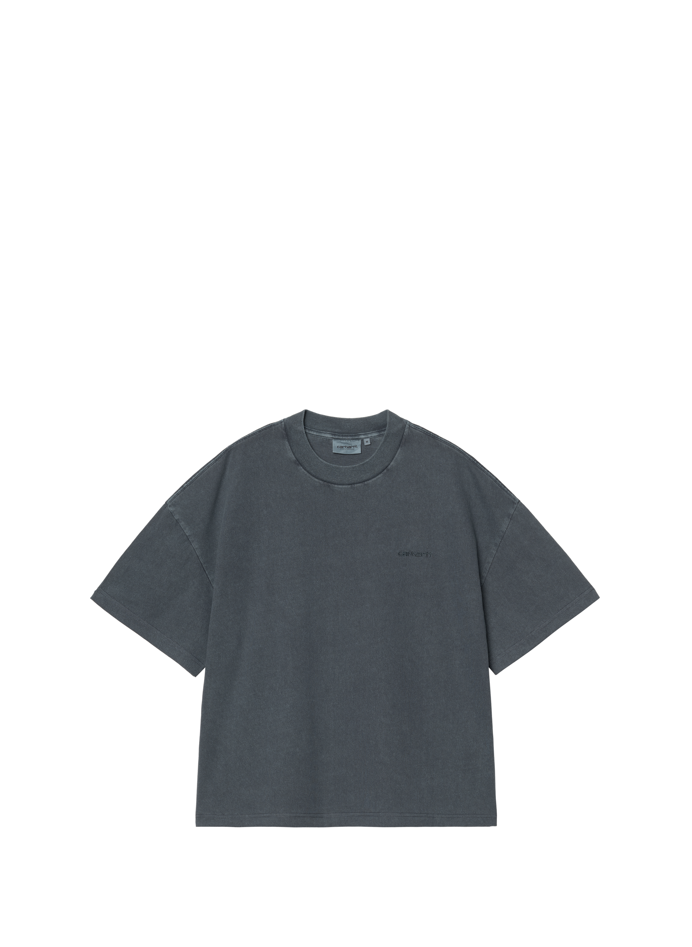 Cotton T-shirt with logo embroidery CARHARTT WIP Grey