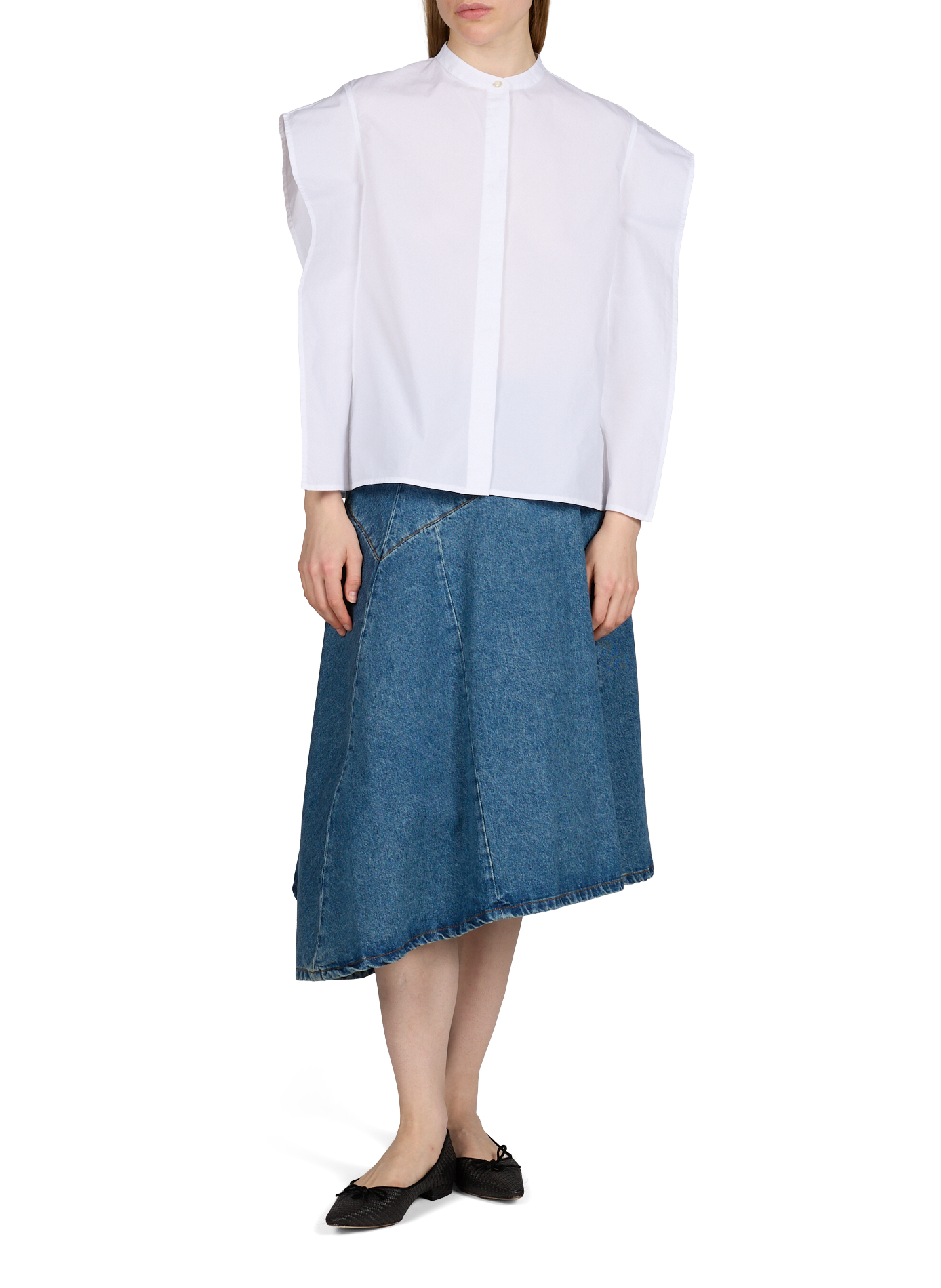 Top amplio sin mangas con botones OFFICINE GENERALE Blanco