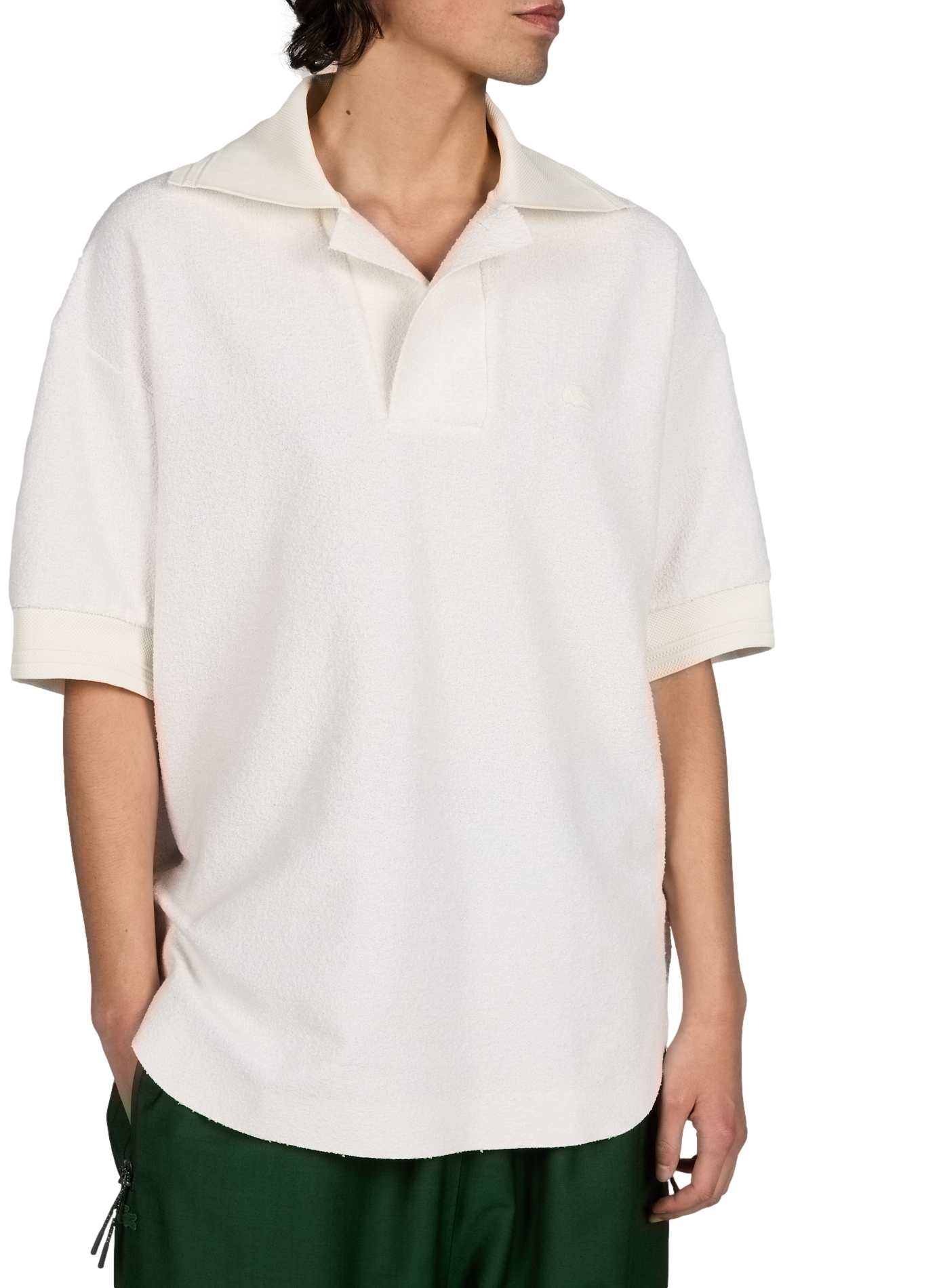 Polo loose-fit en maille bouclette LACOSTE Beige